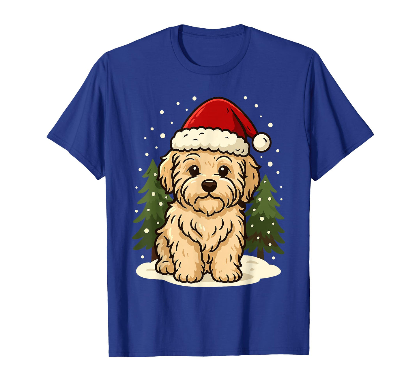 Maltipoo Christmas Dog β Winter Holiday Scene T-Shirt