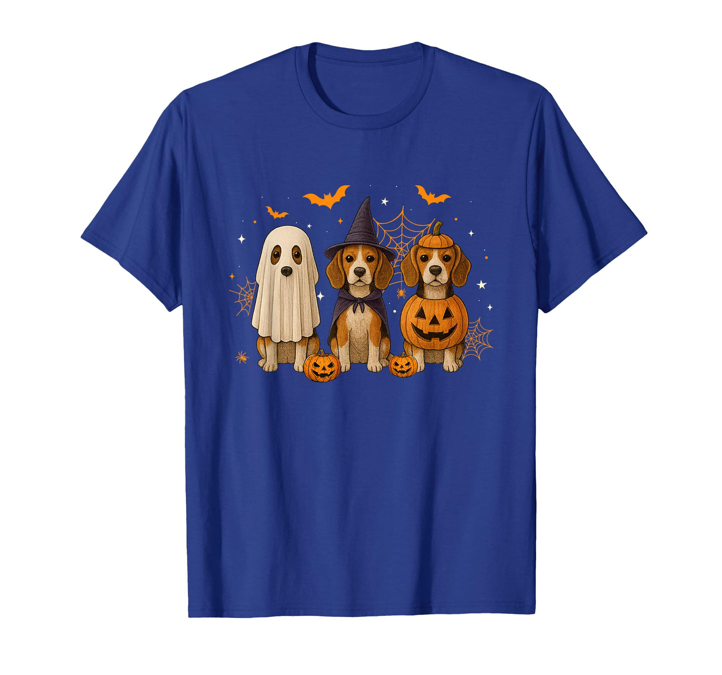 Funny Beagle Ghost Witch Pumpkin Halloween Costume Spooky T-Shirt