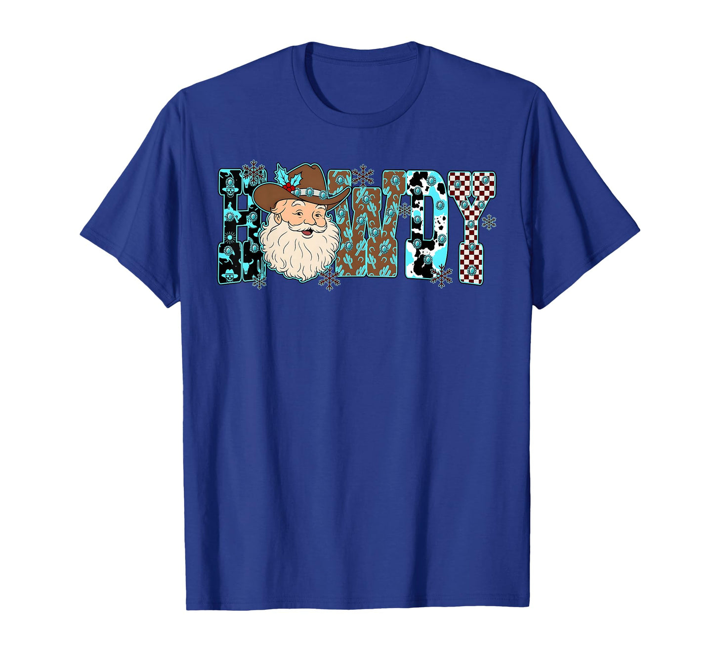 Howdy Christmas Santa Cowboy Cowgirl Western Xmas Rodeo T-Shirt