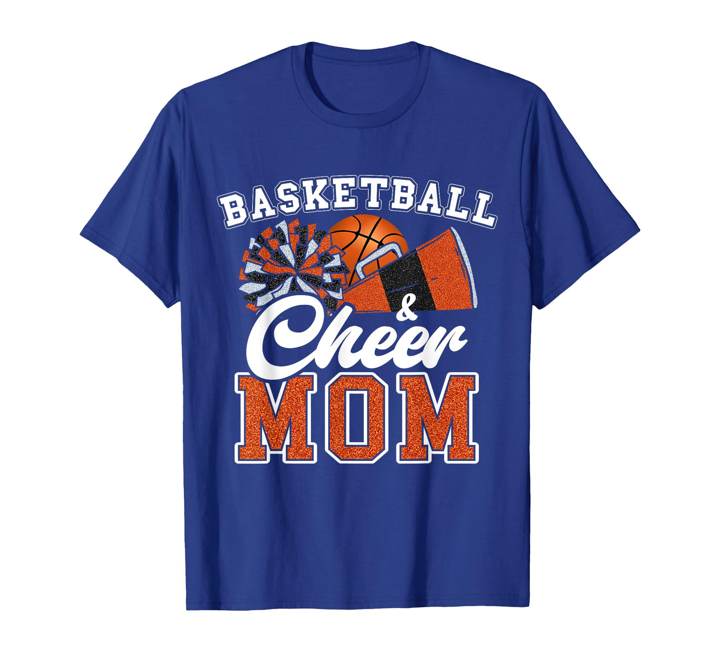Proud Basketball & Cheer Mom Cheerleader Mom Mama Orange T-Shirt