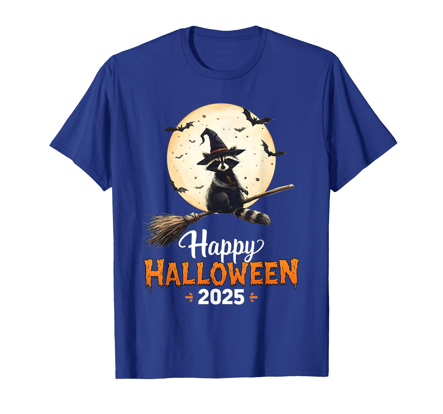 Funny Witch Raccoon Candy Spooky Ghost Halloween Costume T-Shirt