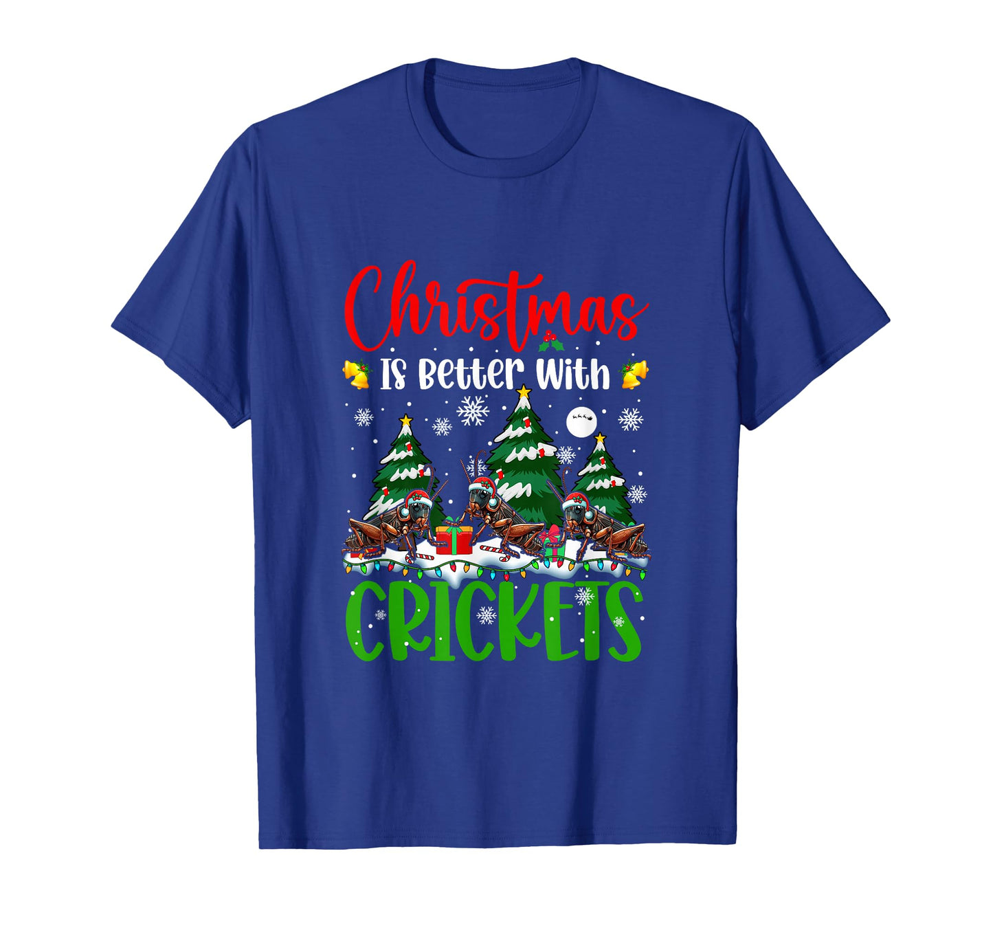Xmas is Better Funny Joke Crickets Lover Christmas Tree T-Shirt