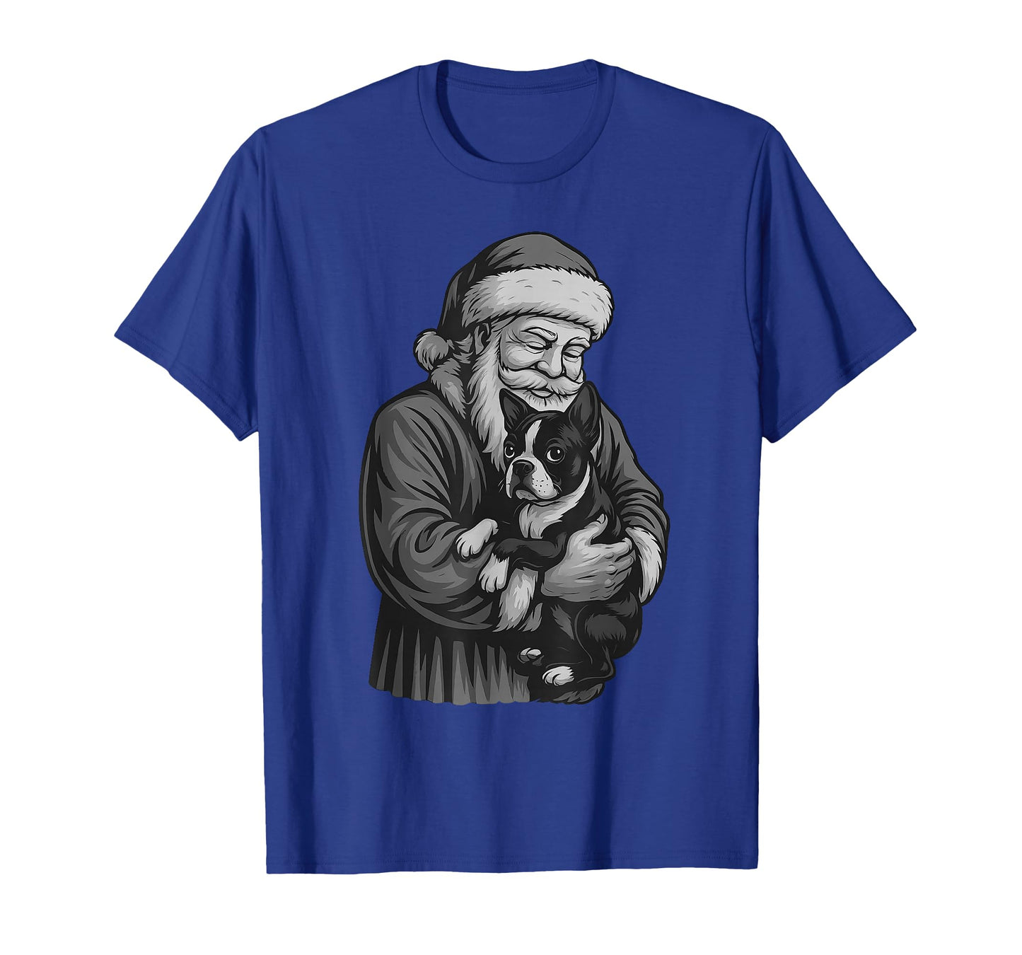 Boston Terrier Santa Claus Christmas Dog Lover T-Shirt