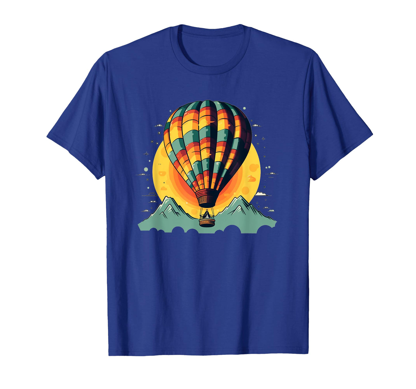 Cool hot Air Balloon with Mountains T-Shirt