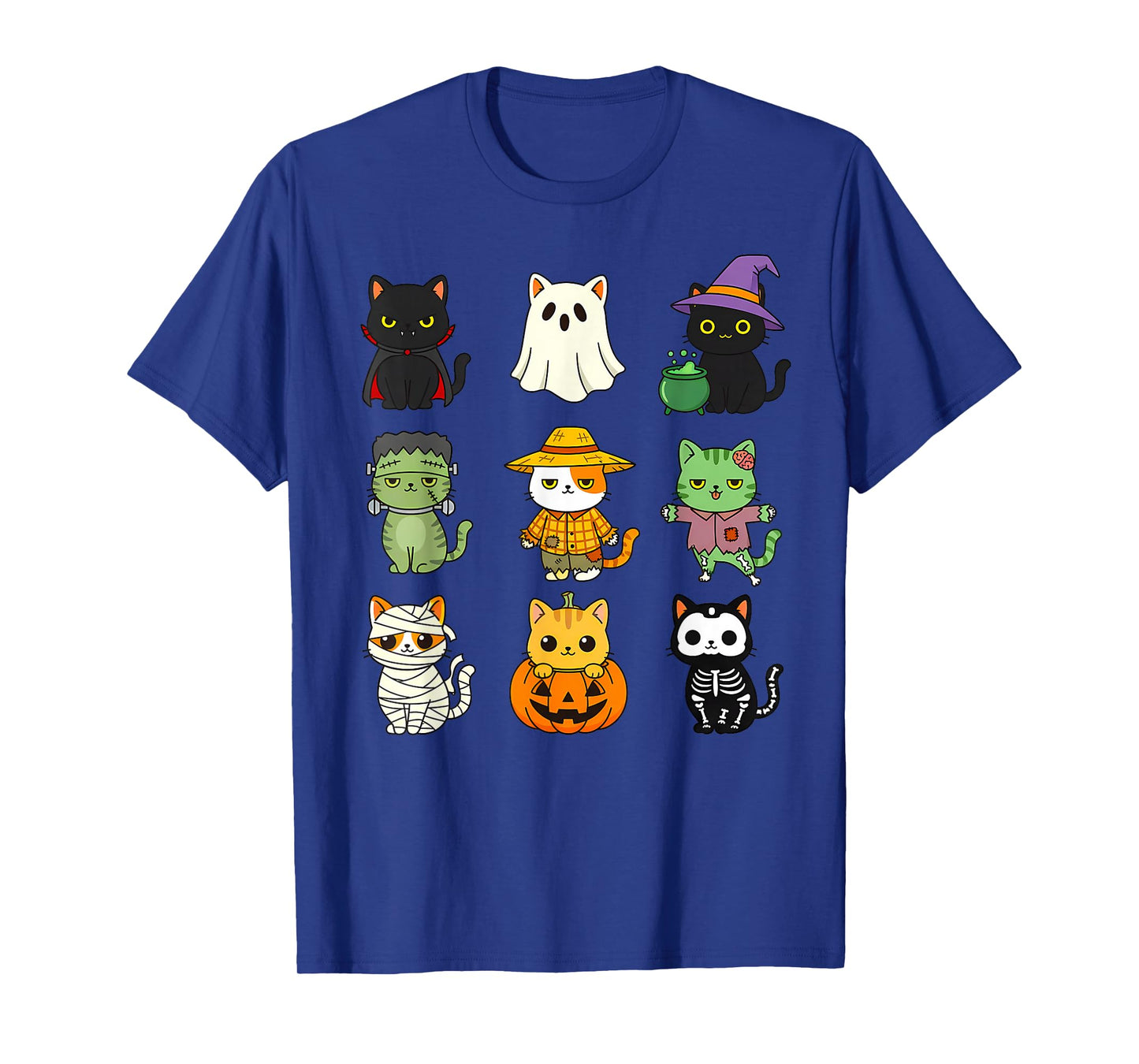 Cute Cat Halloween Costume Spooky Feline Kids Kawaii Kitten T-Shirt