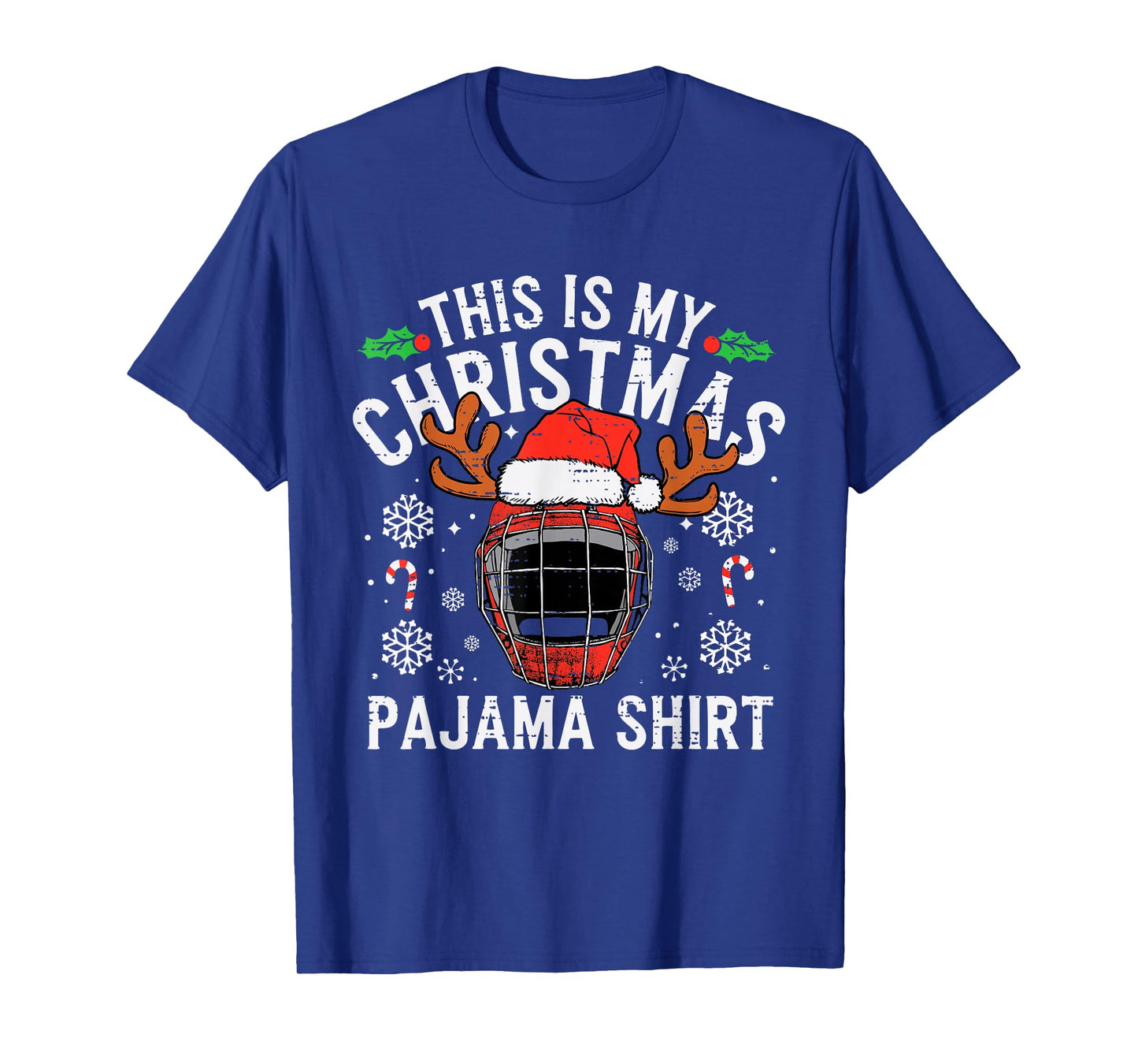 This Is My Hockey Christmas Pajama Shirt Sport Men Boys Kids T-Shirt