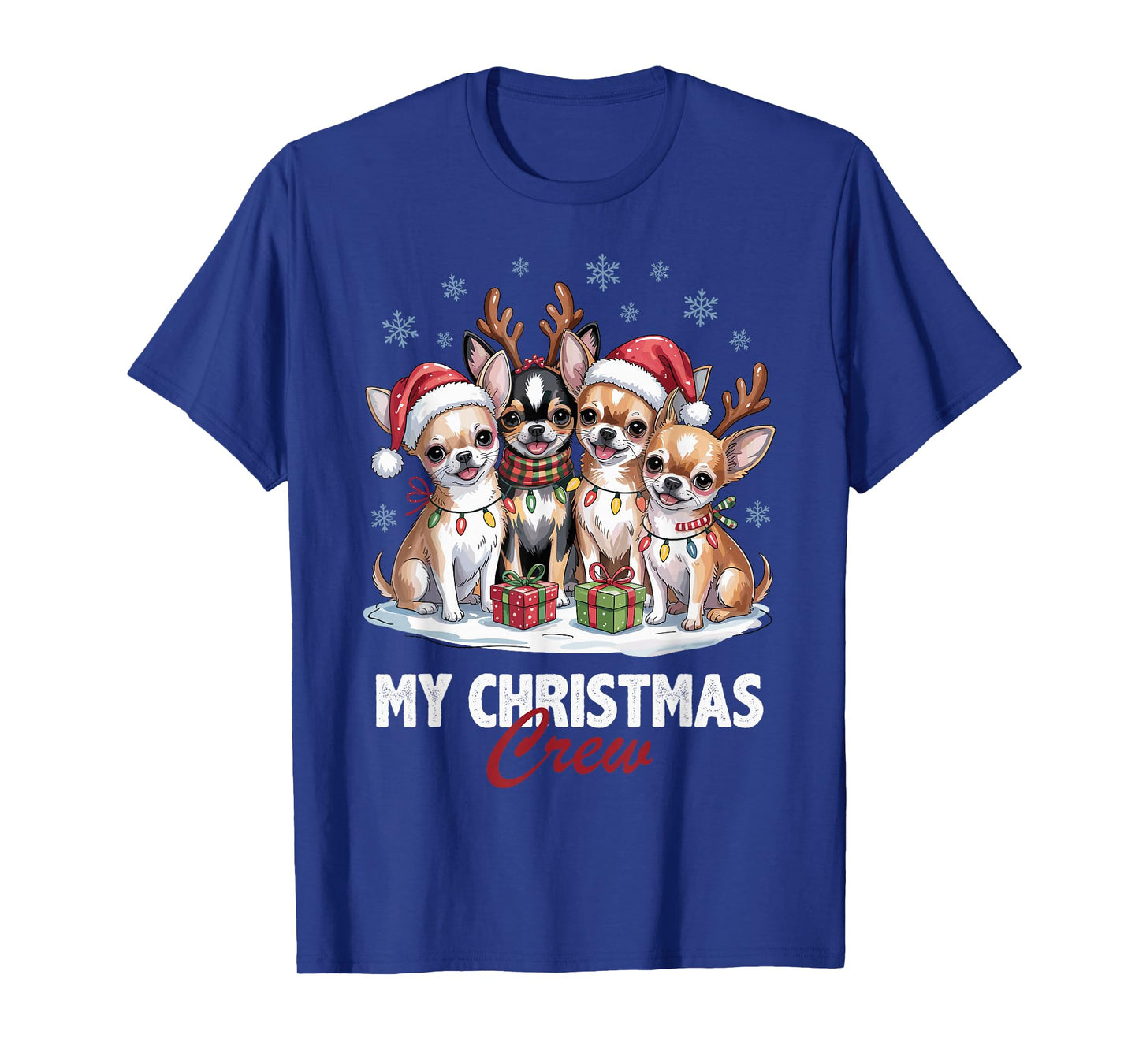Chihuahua Christmas Crew Funny Dog Lovers Holiday Pajama T-Shirt