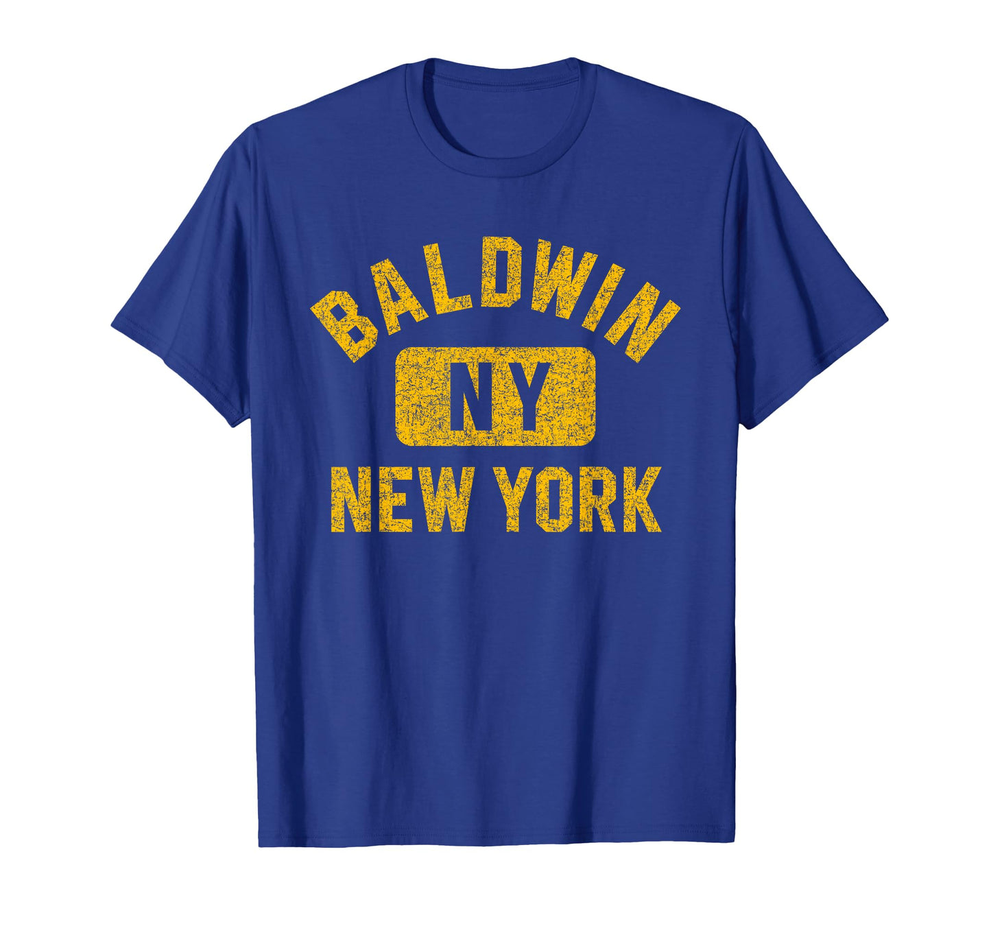 Baldwin NY New York Gym Style Distressed Amber Print T-Shirt