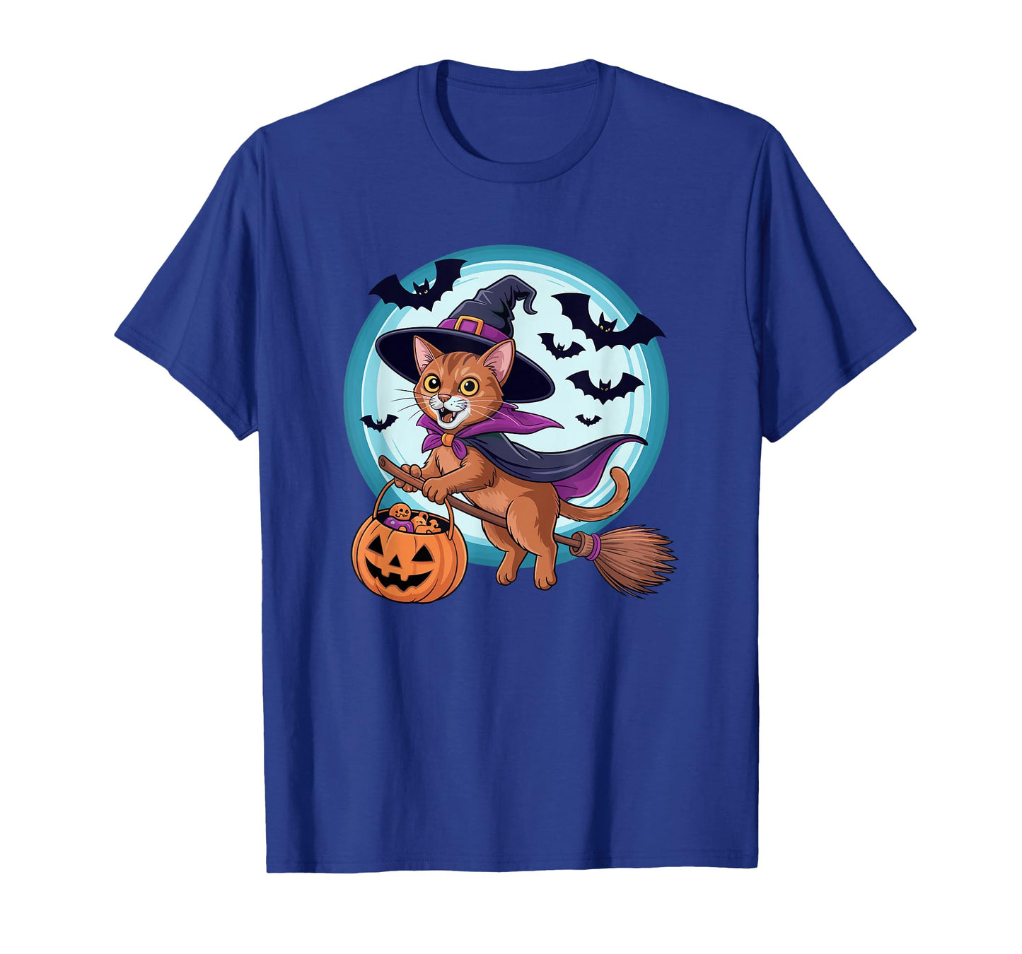 Halloween Witch Abyssinian Moon Abyssinians T-Shirt