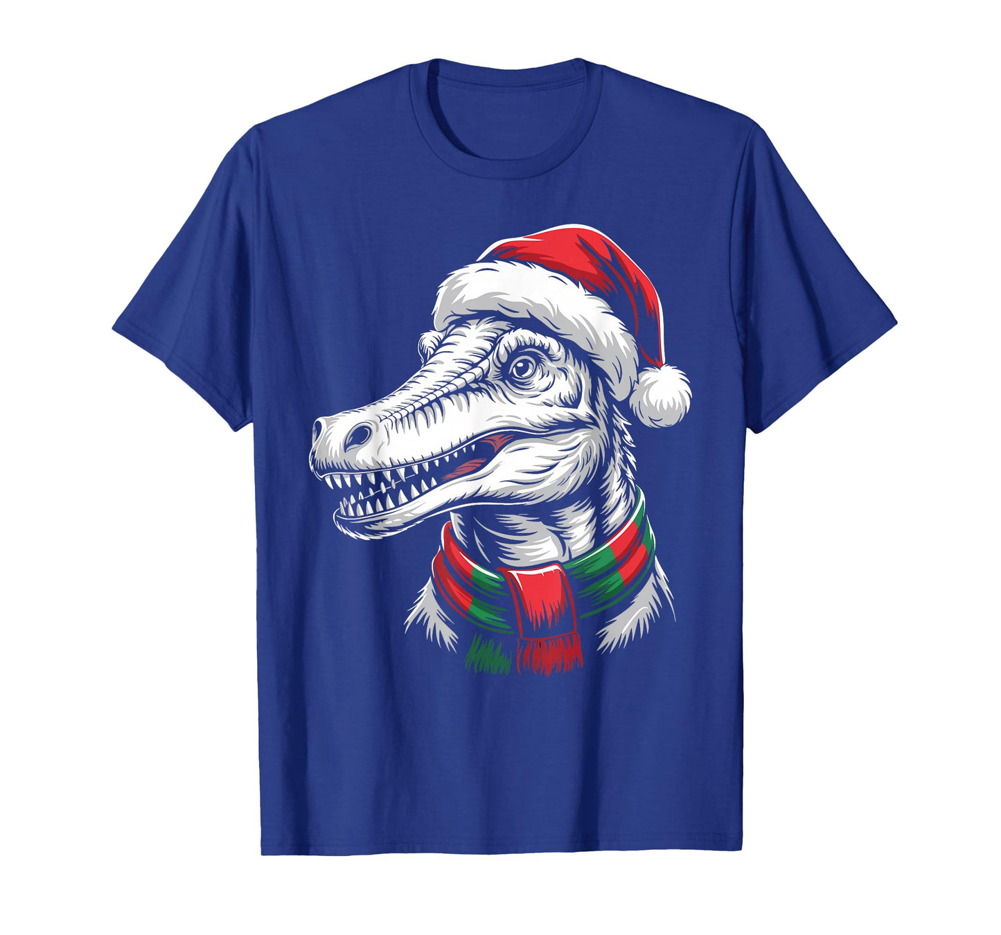 Spinosaurus Xmas Santa Hat Scarf Christmas Costume T-Shirt
