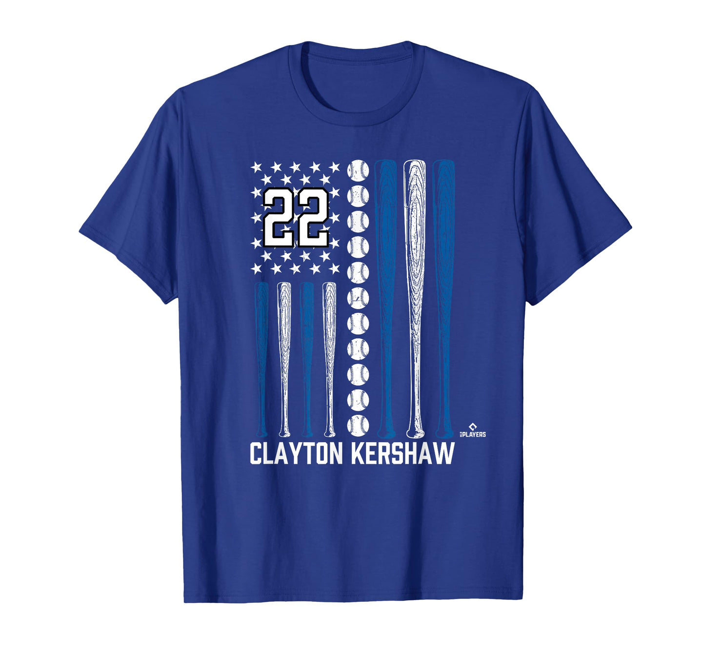 Baseball American Flag Clayton Kershaw Los Angeles Baseball T-Shirt
