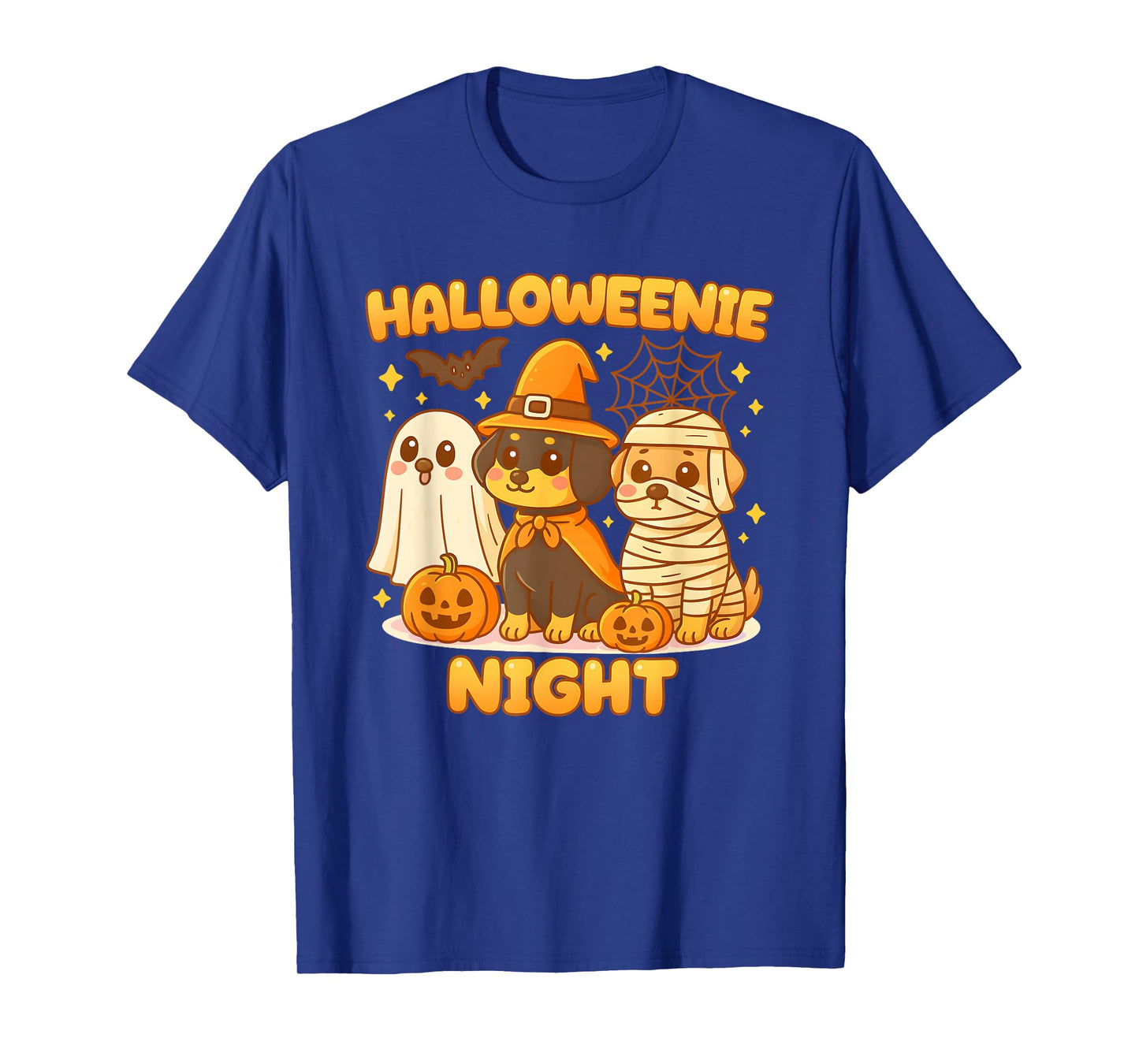 Halloweenie Dachshund Ghost Witch Mummy Funny Halloween Dog T-Shirt