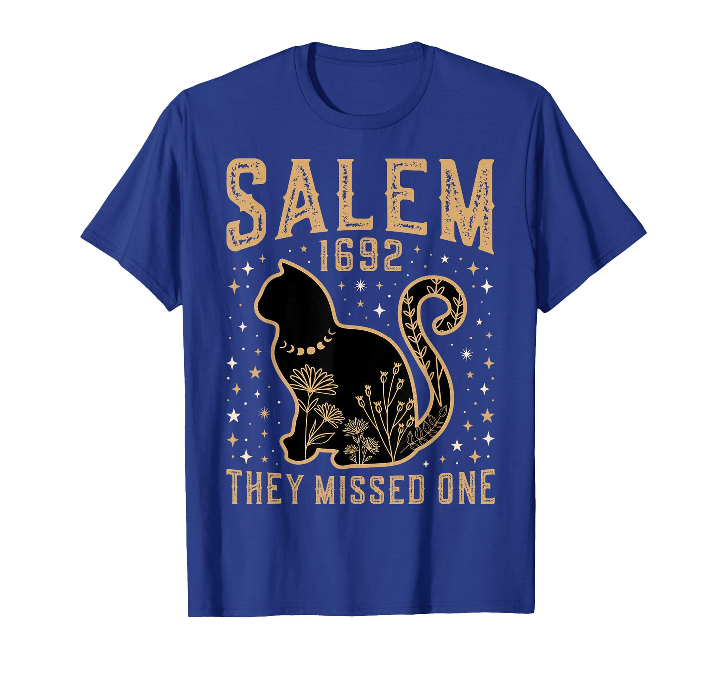 1692 They Missed One Shirt Salem Witch Trials Black Cat Moon T-Shirt