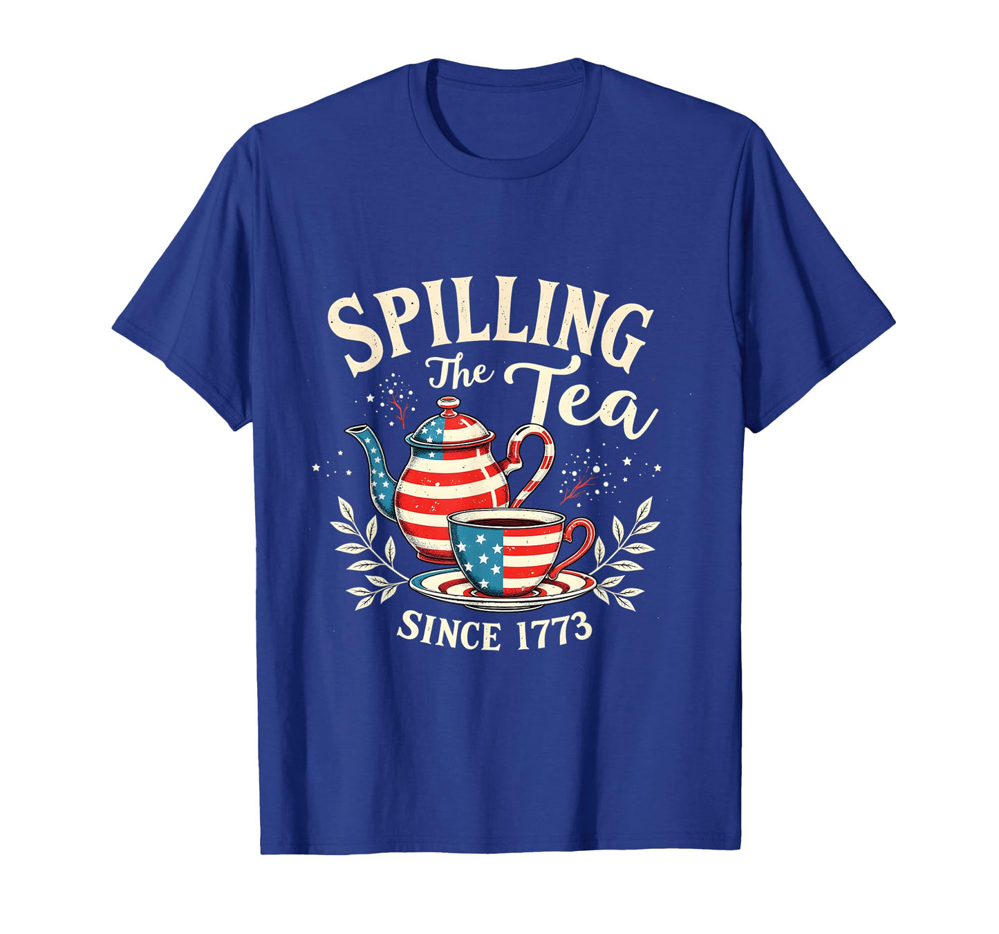 Spilling the Tea Since 1773 Patriotic Retro USA Design T-Shirt