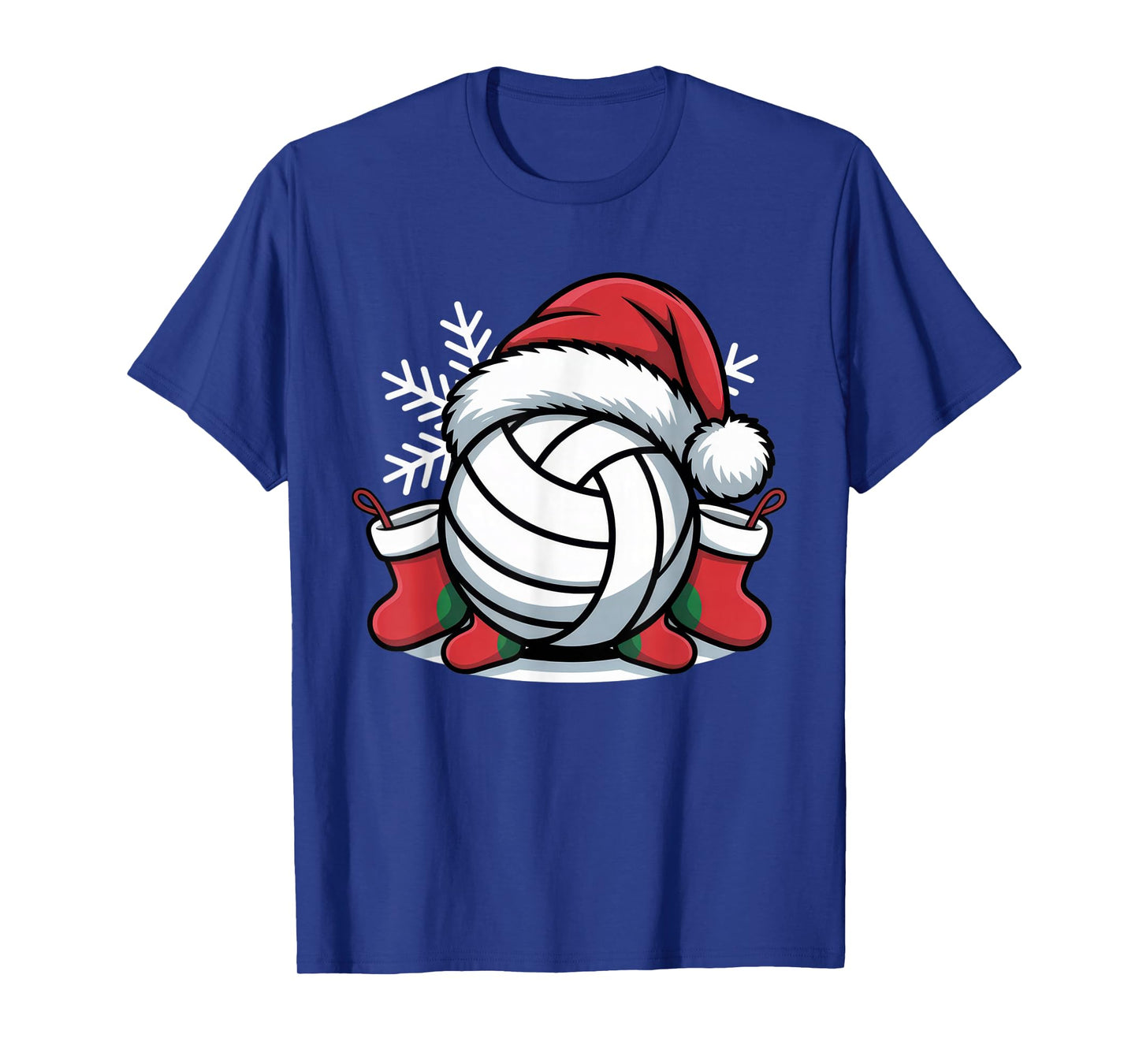 Festive Volleyball Santa Hat Fans Christmas Spirit T-Shirt
