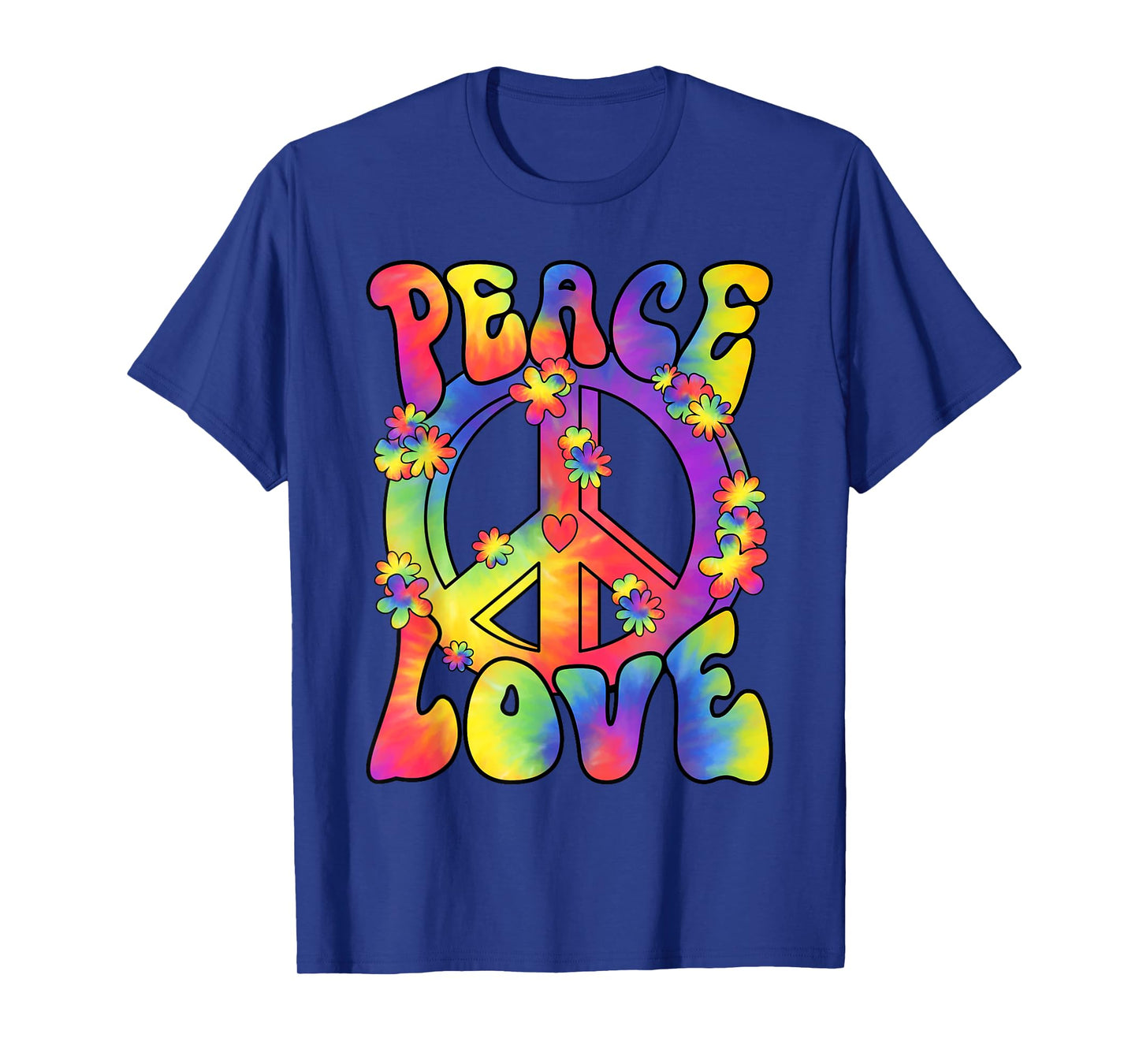 Hippy Costume Peace Love 60s 70s Outfit Retro Hippie Costume T-Shirt