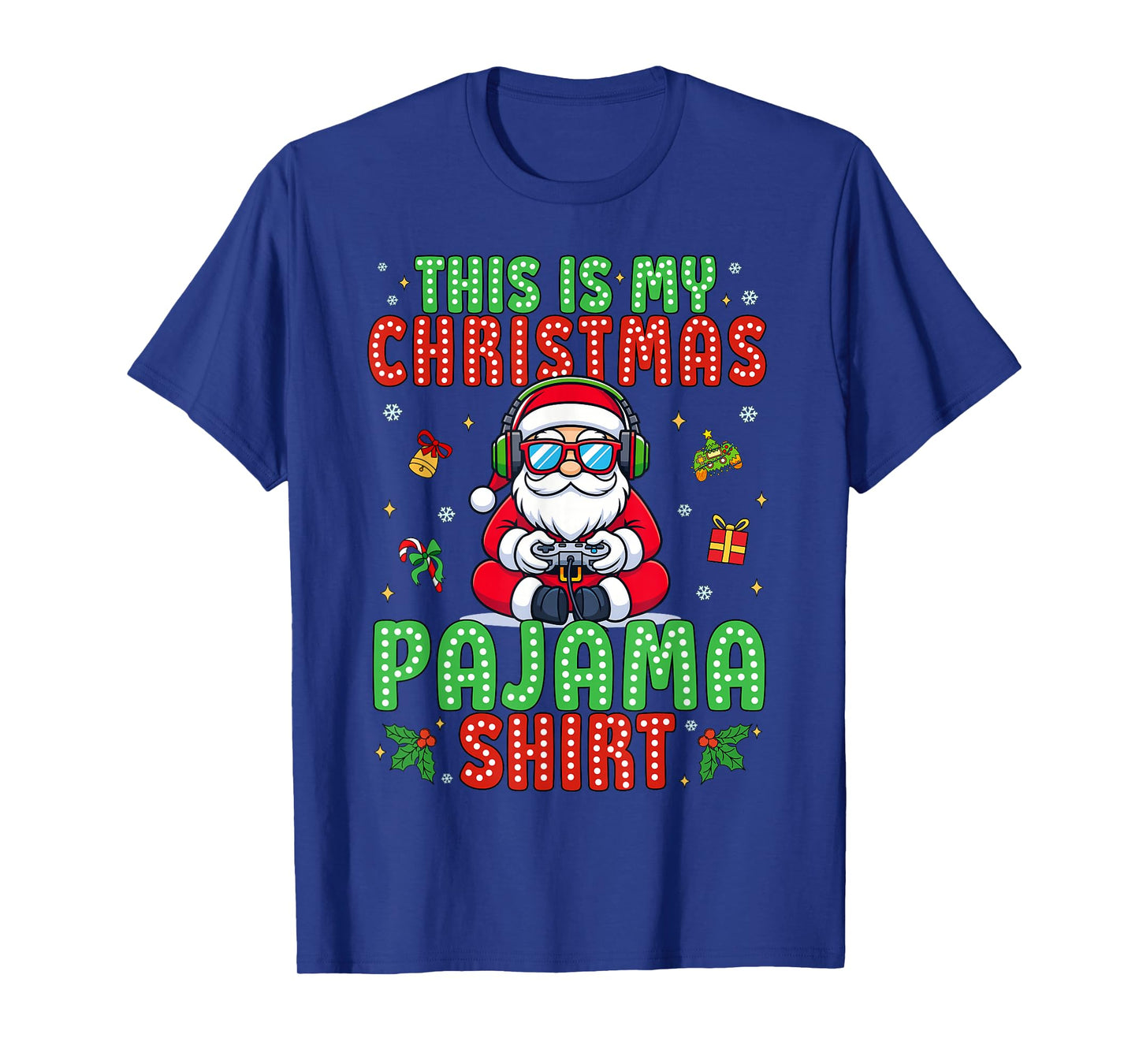 This is My Christmas Pajama Santa Claus Video Game Men Kids T-Shirt