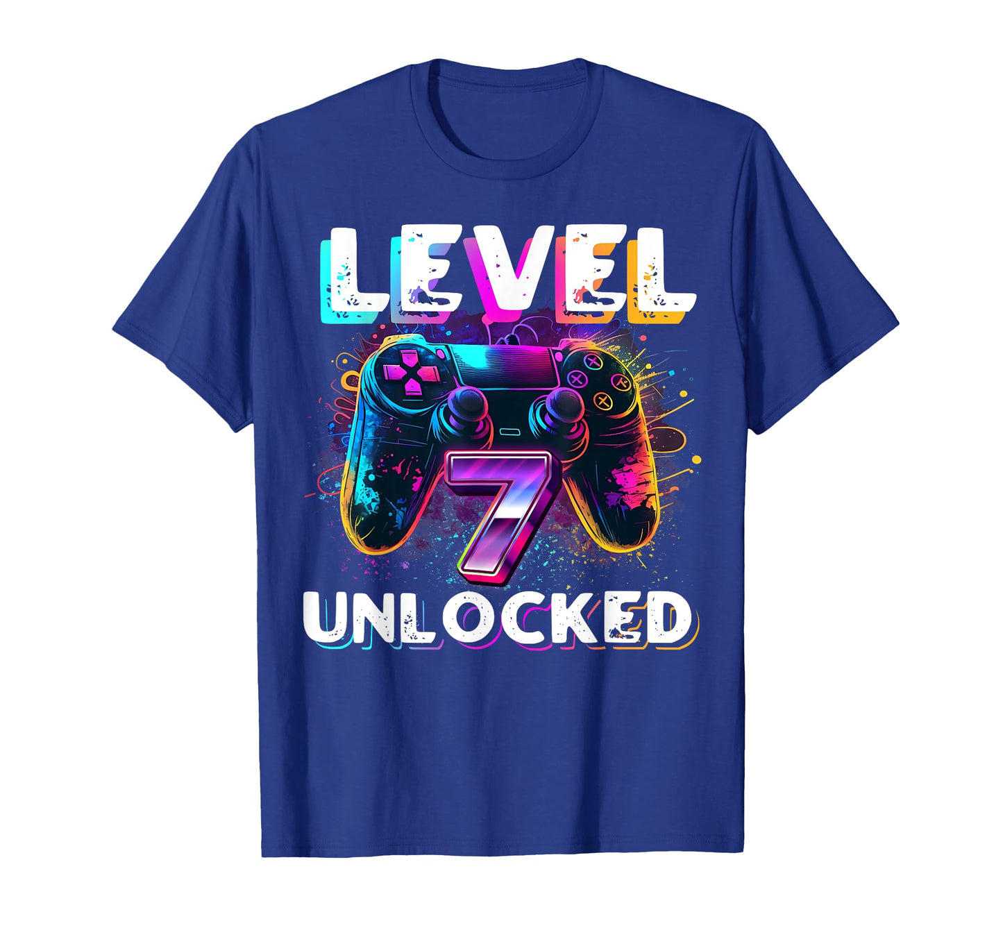 Level 7 Unlocked Shirt Funny Video Gamer 7th Birthday Gift T-Shirt