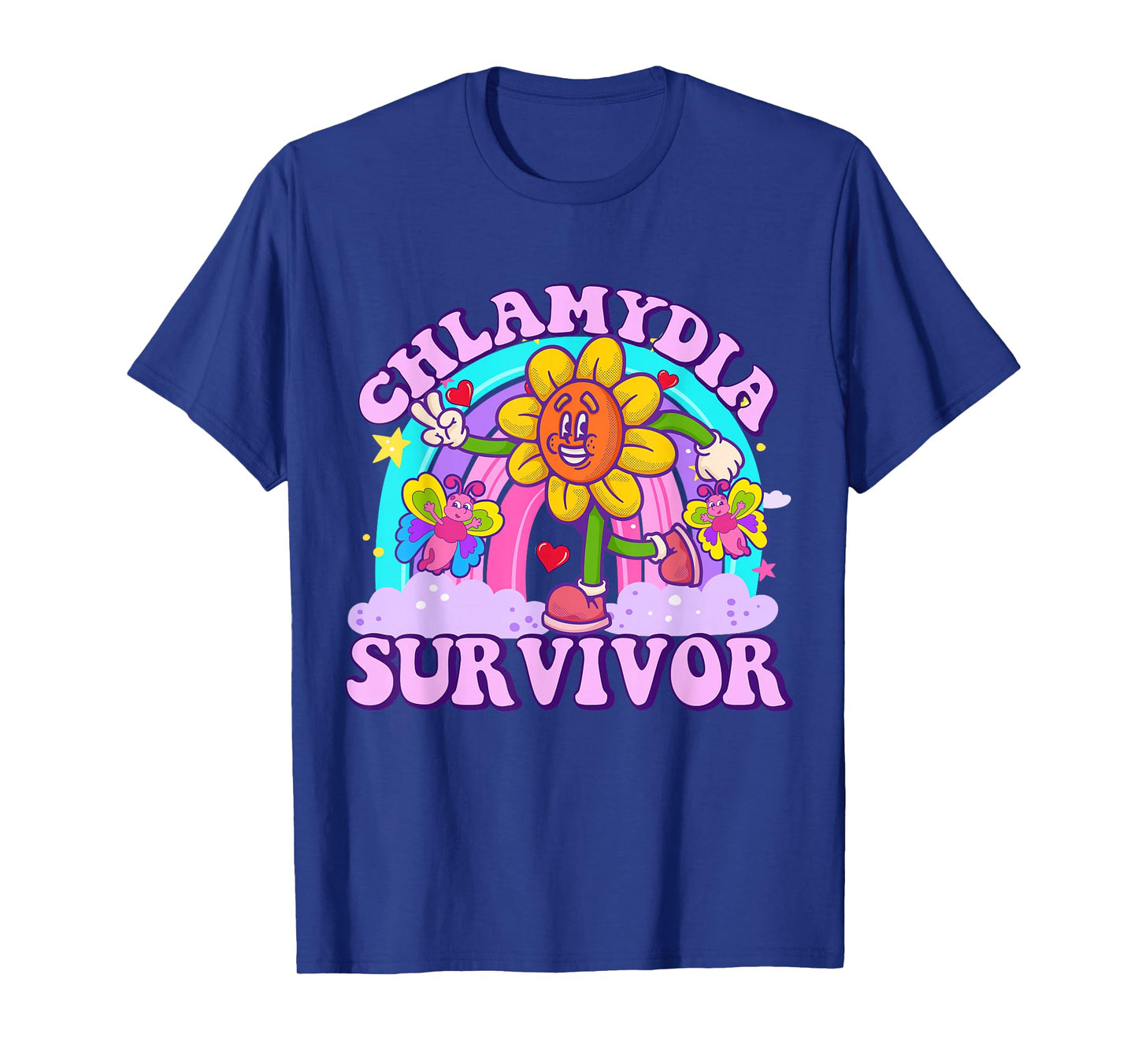 Chlamydia Survivor Funny Sarcastic Ironic Y2K Inappropriate T-Shirt