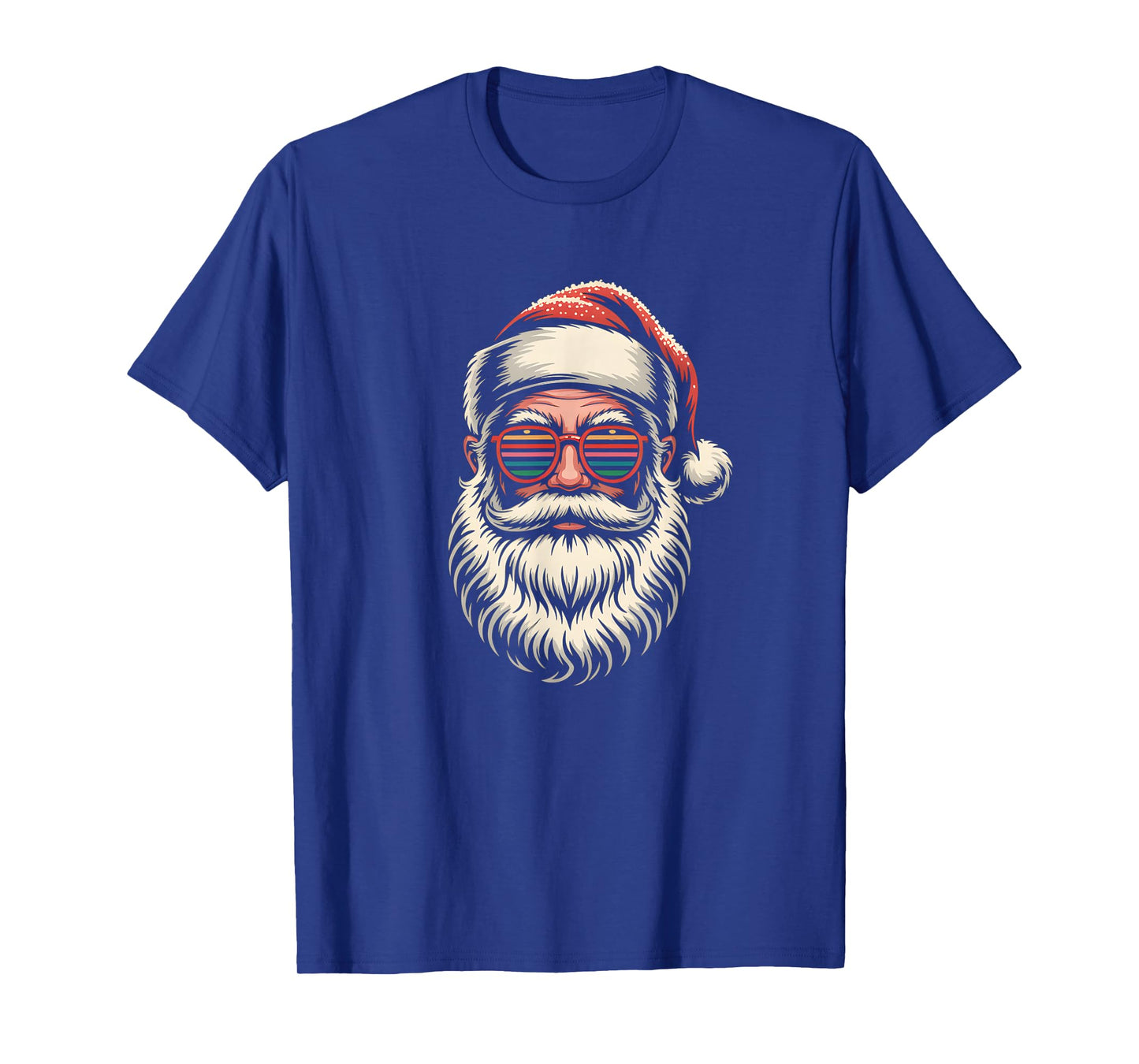 Santa Face Retro Sunglasses Christmas Xmas Men Women Kids T-Shirt