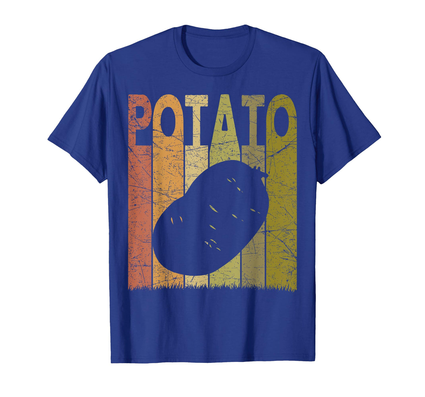 Farming Retro Potato Farming Designs. Potato Vintage T-Shirt - Unisex-Adults & Kids - Black - Small - Short Sleeve