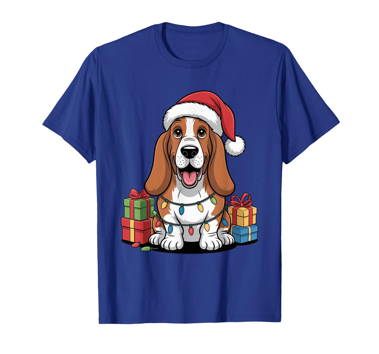 Cute Basset Hound Christmas Funny Basshole Dog Lover Holiday T-Shirt
