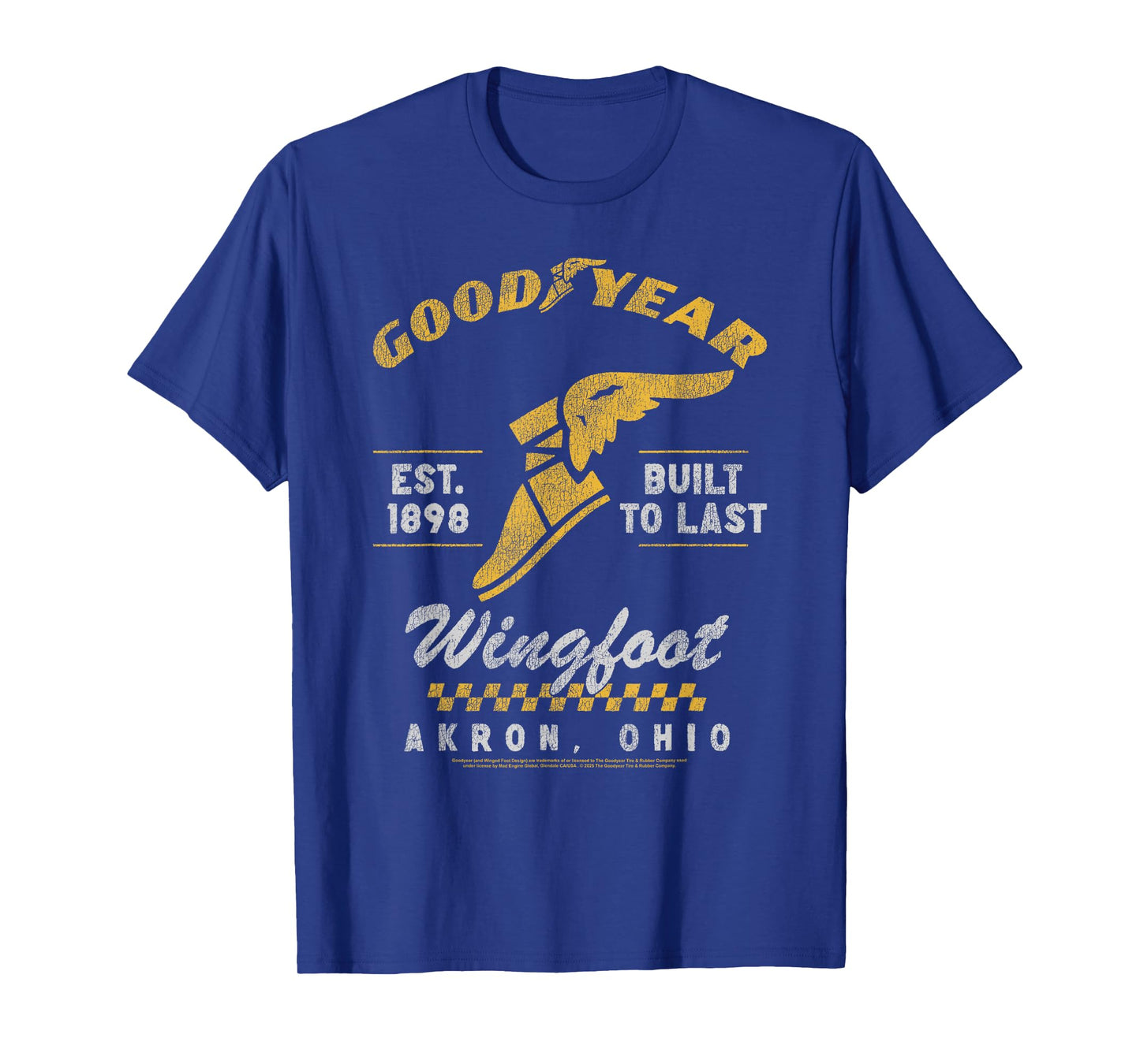 Goodyear Wingfoot Est. 1898 Built To Last Logo Distressed T-Shirt