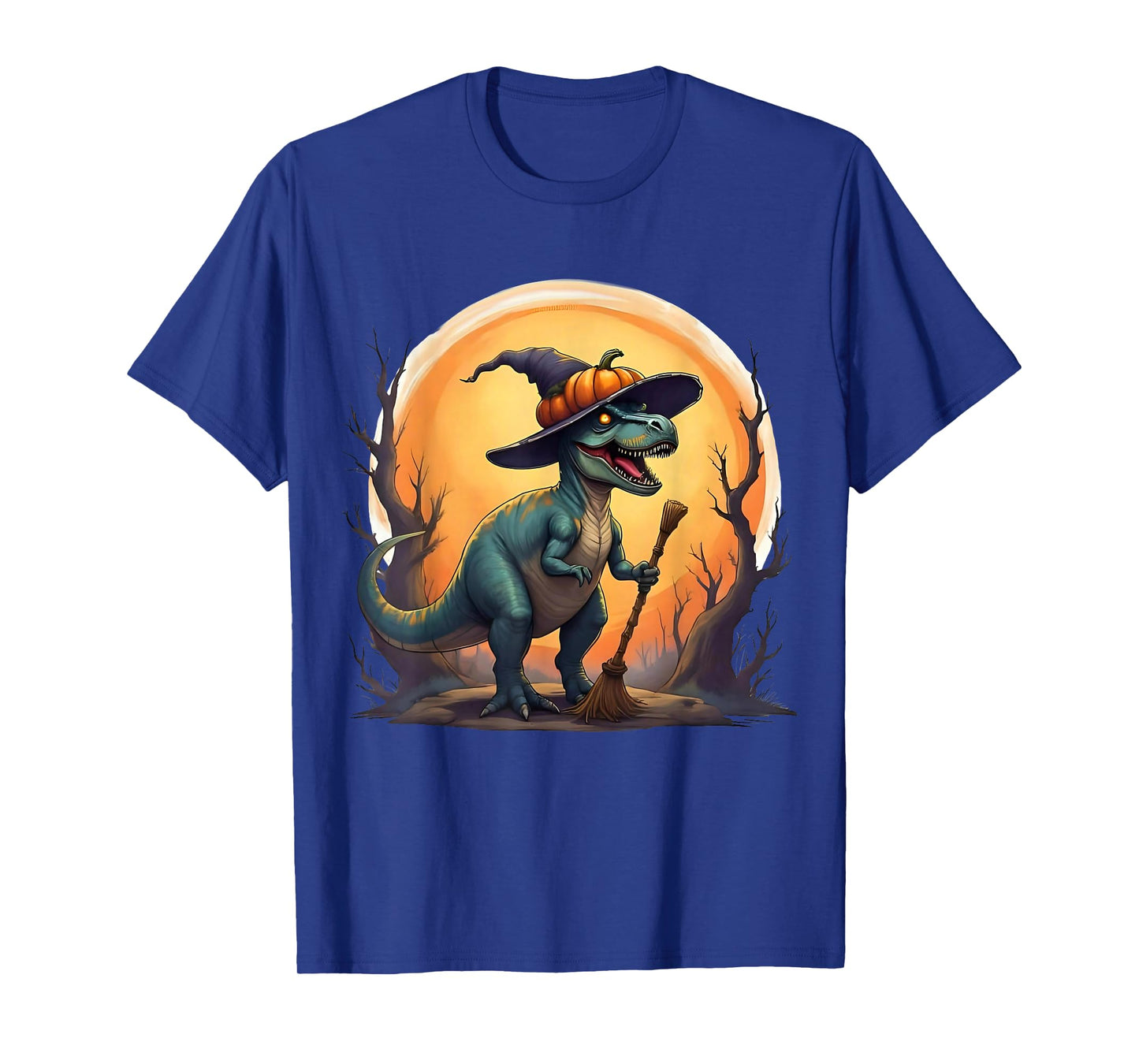 Cute Dinosaur Witch Pumpkins Halloween Family Matching Boys T-Shirt