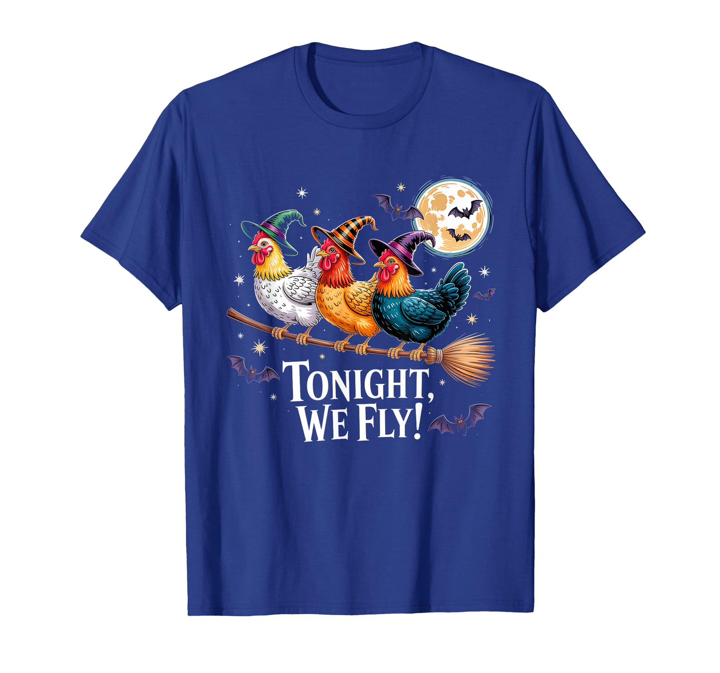 Tonight We Fly Funny Chicken Spooky Season Farm Halloween T-Shirt