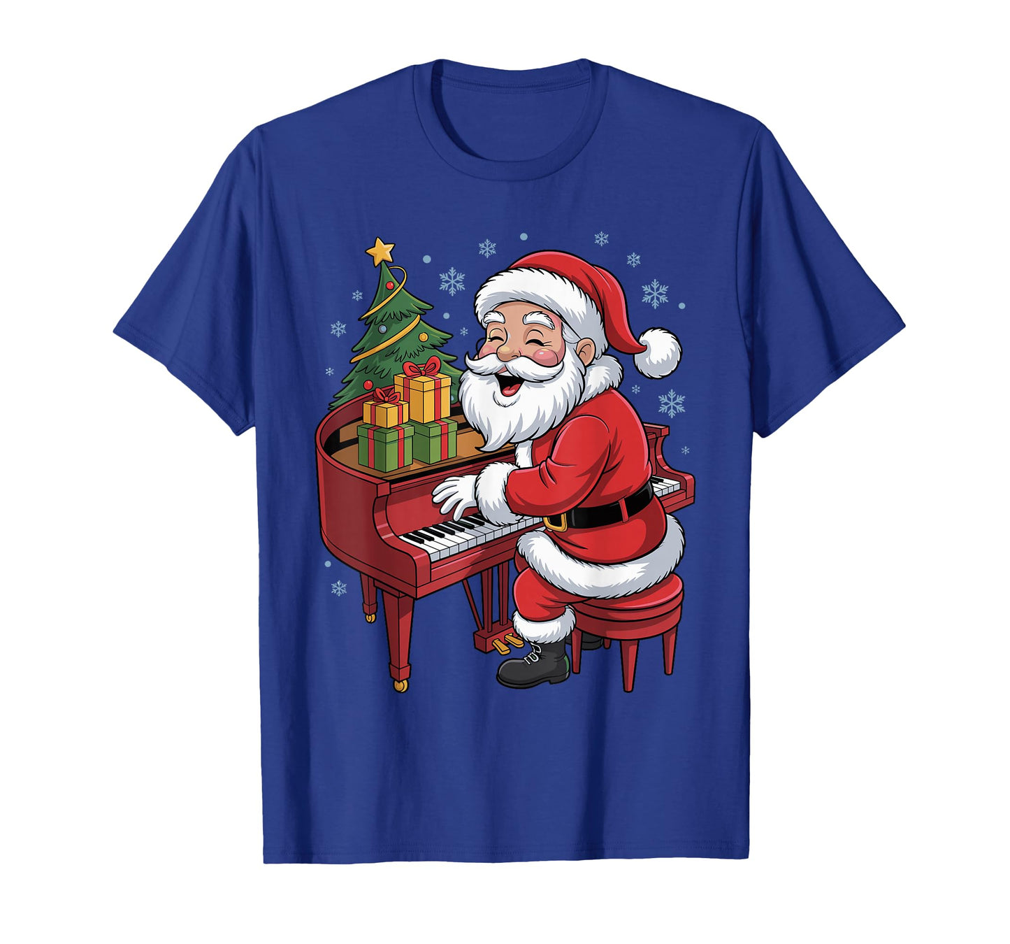 Funny Santa Christmas Design Piano Holiday Xmas Pajama T-Shirt