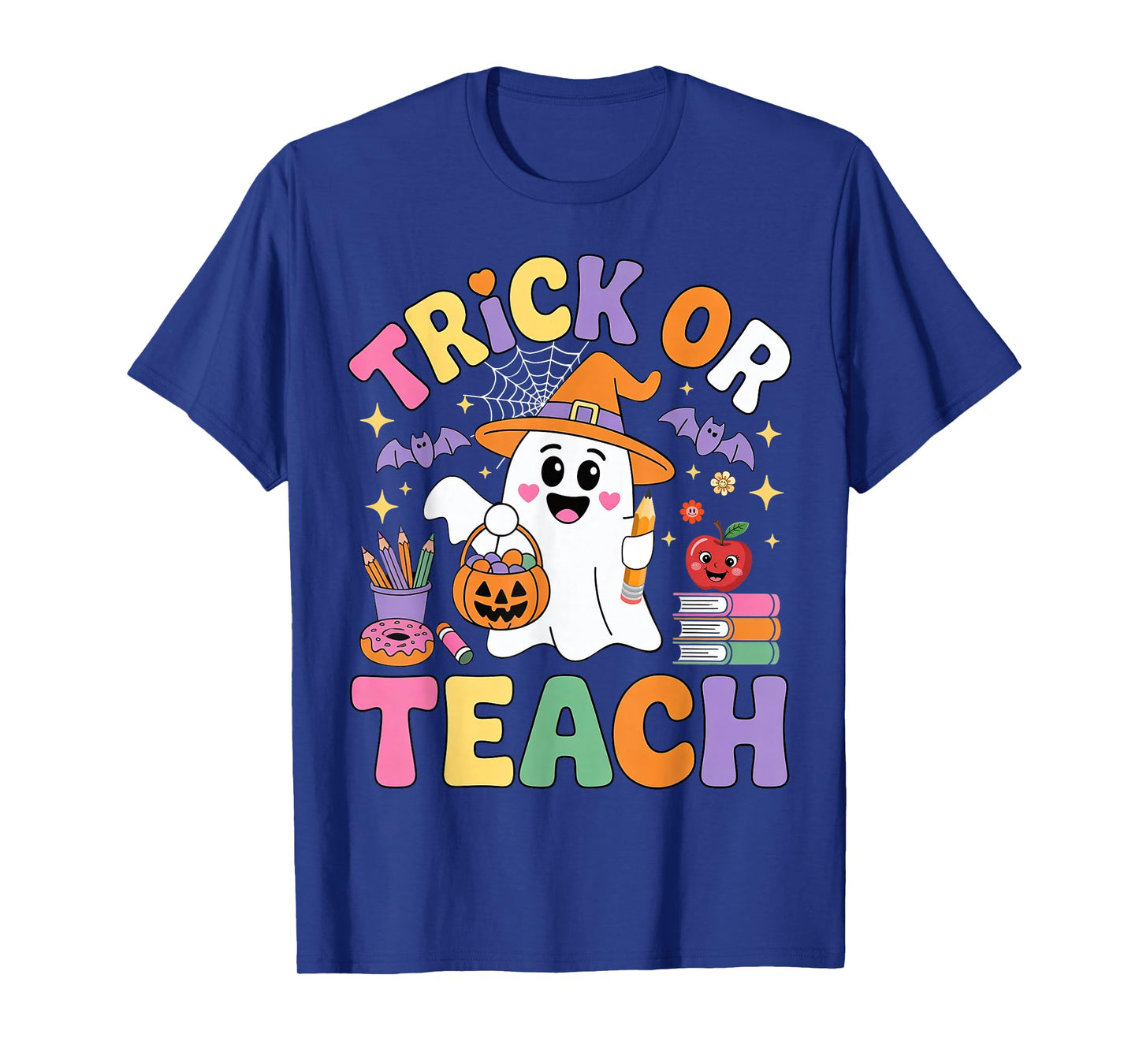 Trick or Teach Funny Ghost Teacher Halloween Costumes T-Shirt