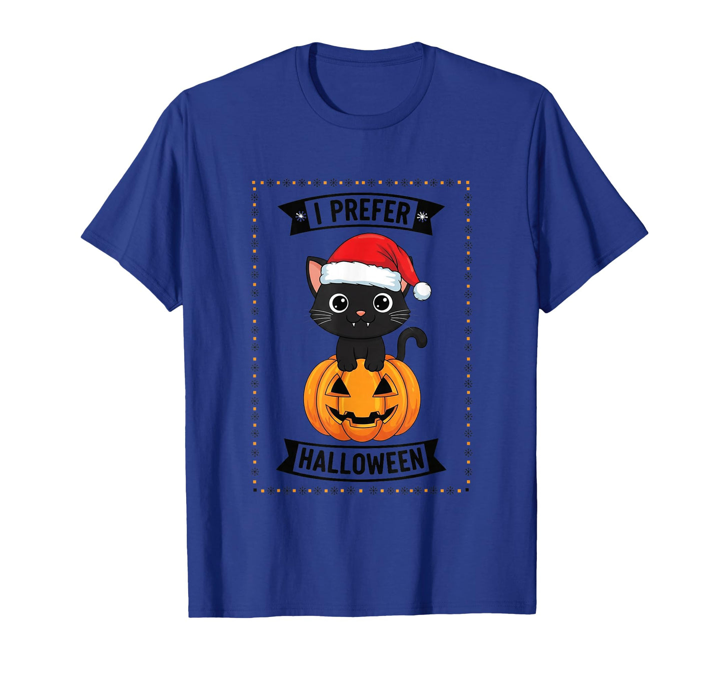 I Prefer Halloween Cute Cat Pumpkin T-Shirt
