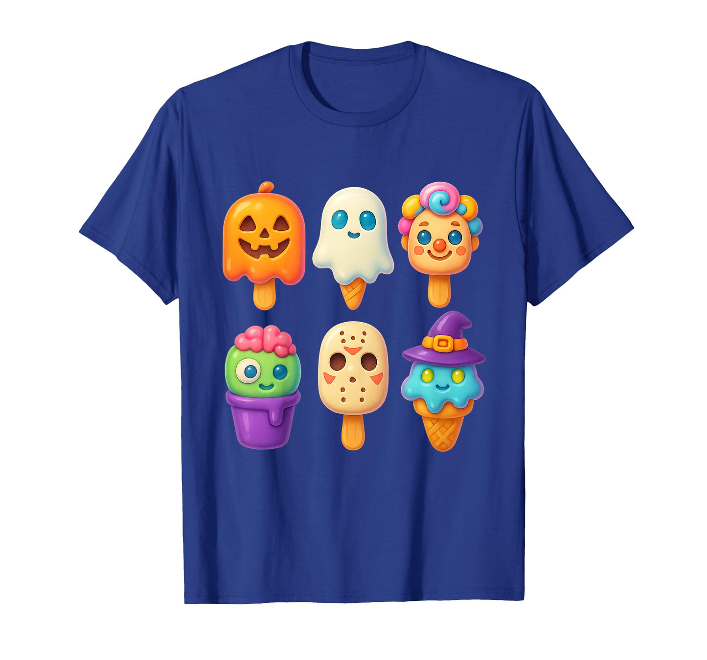 Funny Horror Ice Cream Pops Summerween Halloween 3D Candy T-Shirt