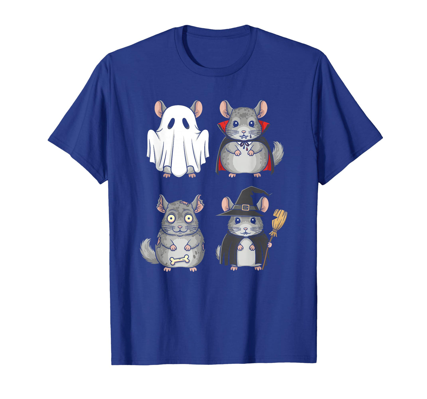 Halloween Cute Chinchilla Ghost Witch Costume Boys Girls T-Shirt
