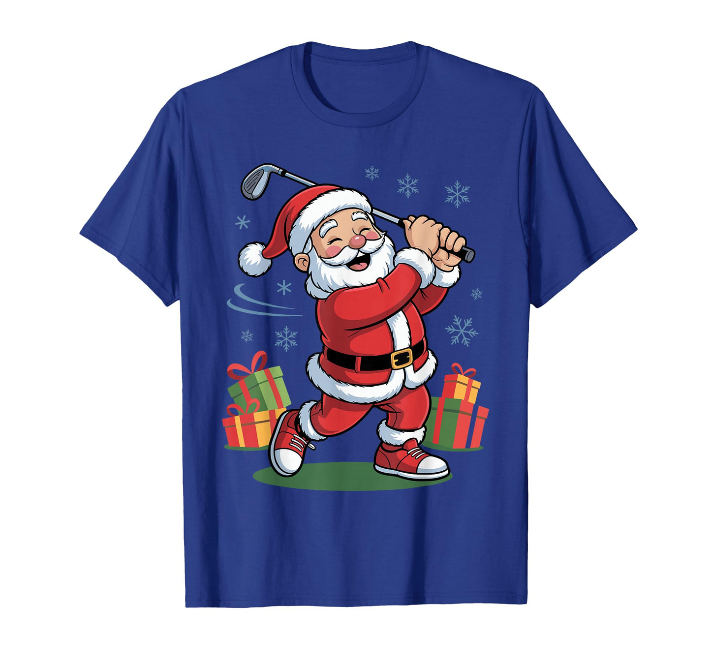 Funny Santa Playing Golf Holiday Christmas Xmas Pajama T-Shirt