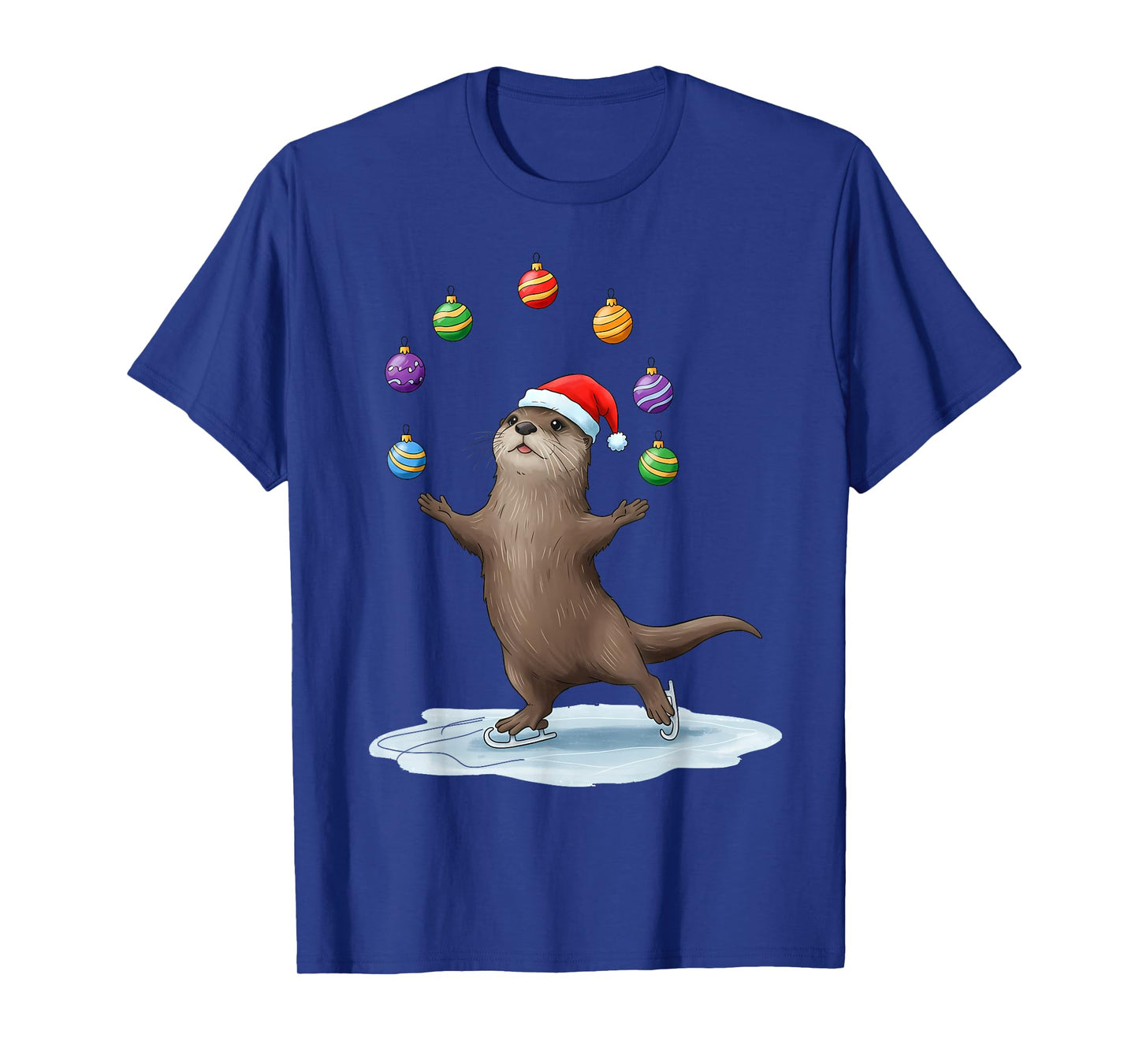 Winter Wonderland Otter Juggling Holiday Cheer T-Shirt