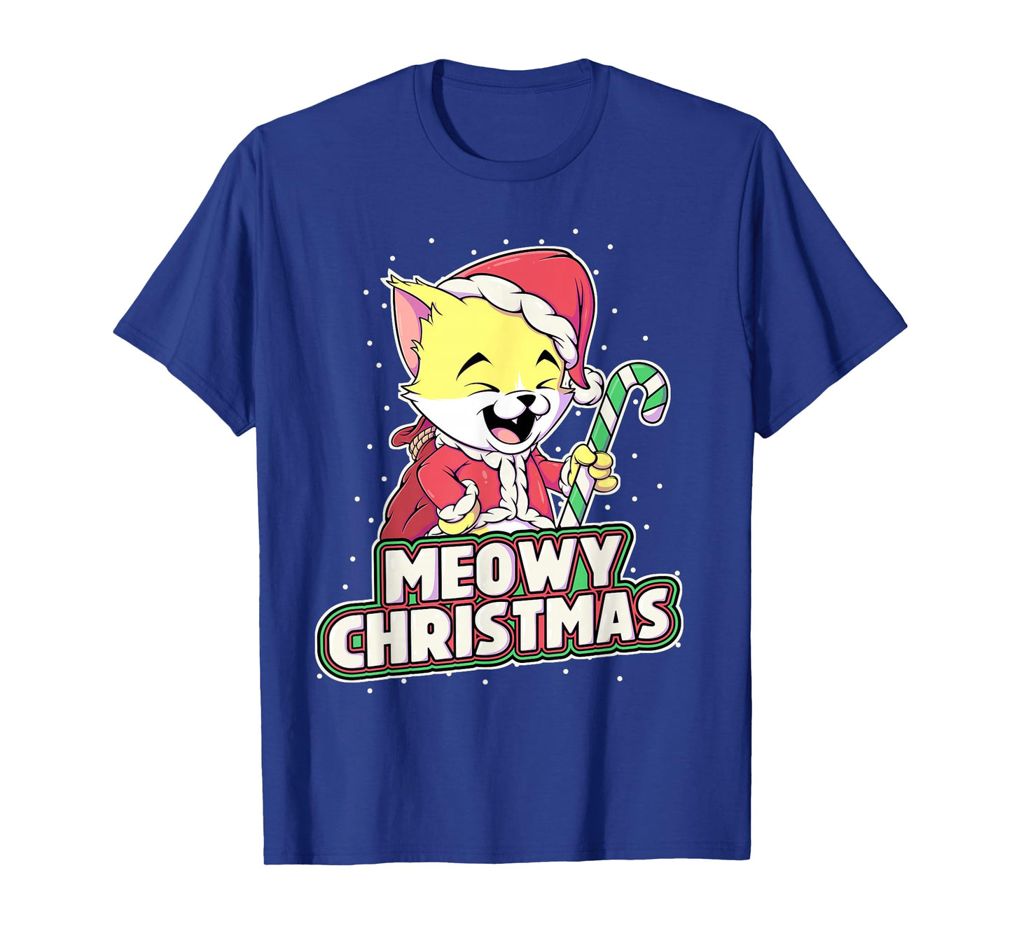 Meowy Christmas Alley Cat Lovers Santa Cat Christmas T-Shirt
