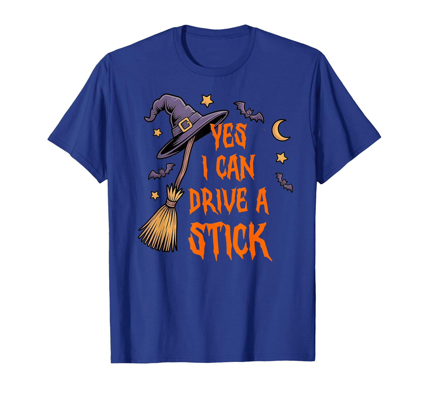 Yes I Can Drive A Stick Funny Halloween Witch T-Shirt