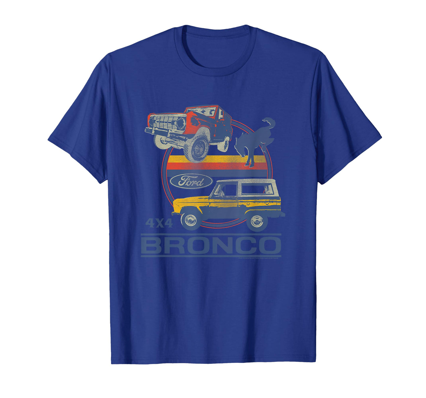 Ford - Bronco 4x4 Retro Circle With Pony Logo T-Shirt
