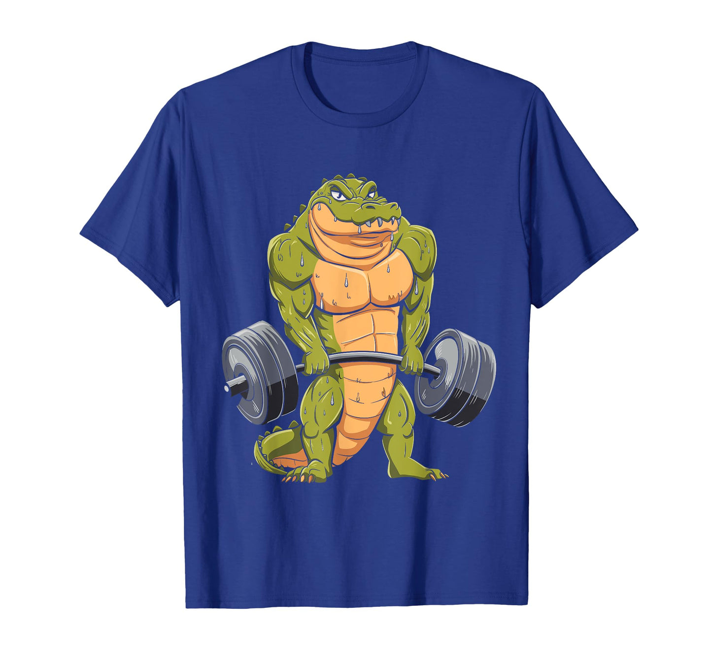 Funny Alligator Weightlifting Deadlift Fitness Gym Barbell T-Shirt