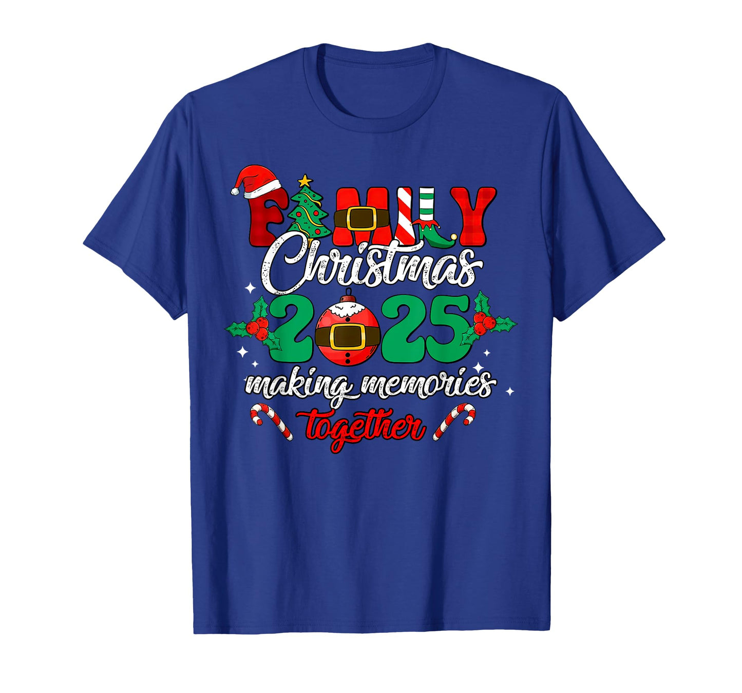 Family Christmas 2025 Matching Group Squad Santa Elf Xmas T-Shirt