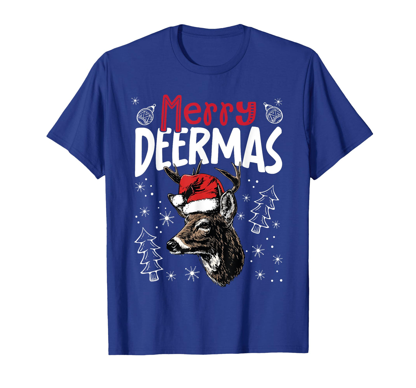 Merry Deermas Funny Christmas Deer T-Shirt