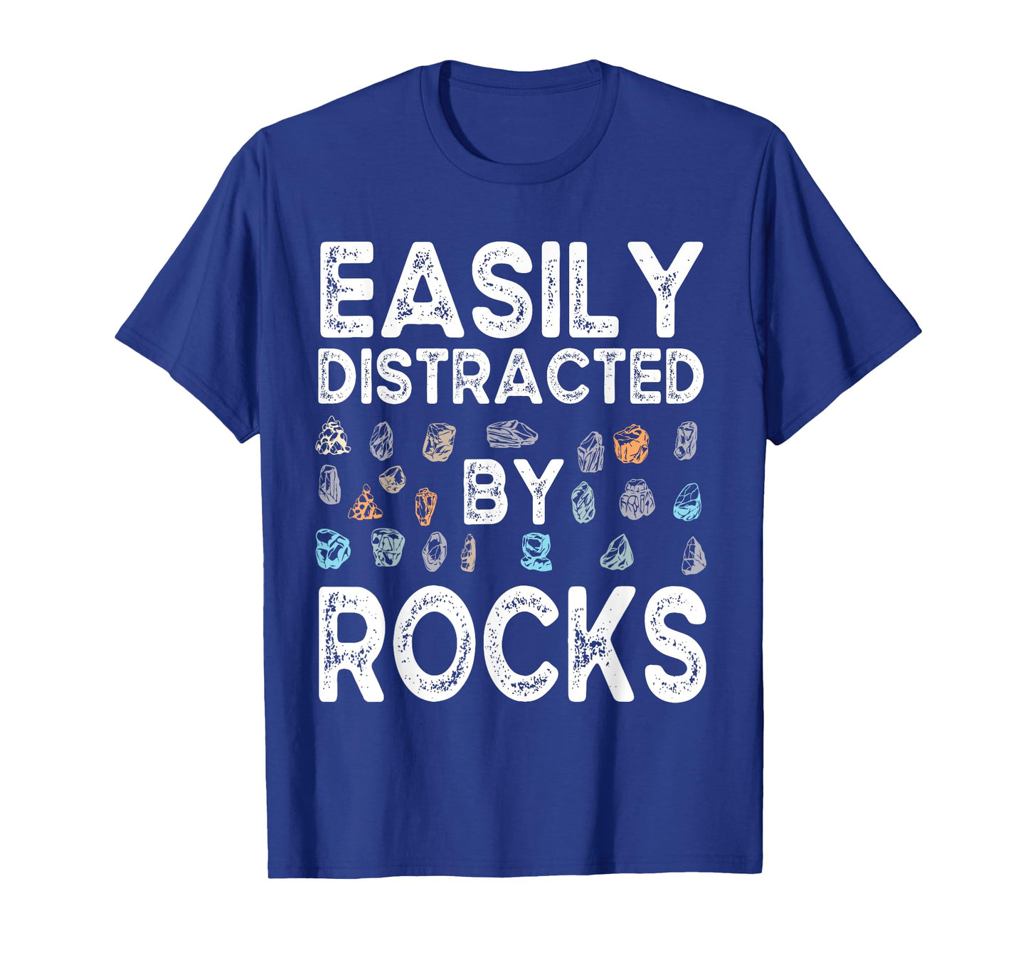 Easily Distracted By Rock Funny Vintage Rock Collector T-Shirt