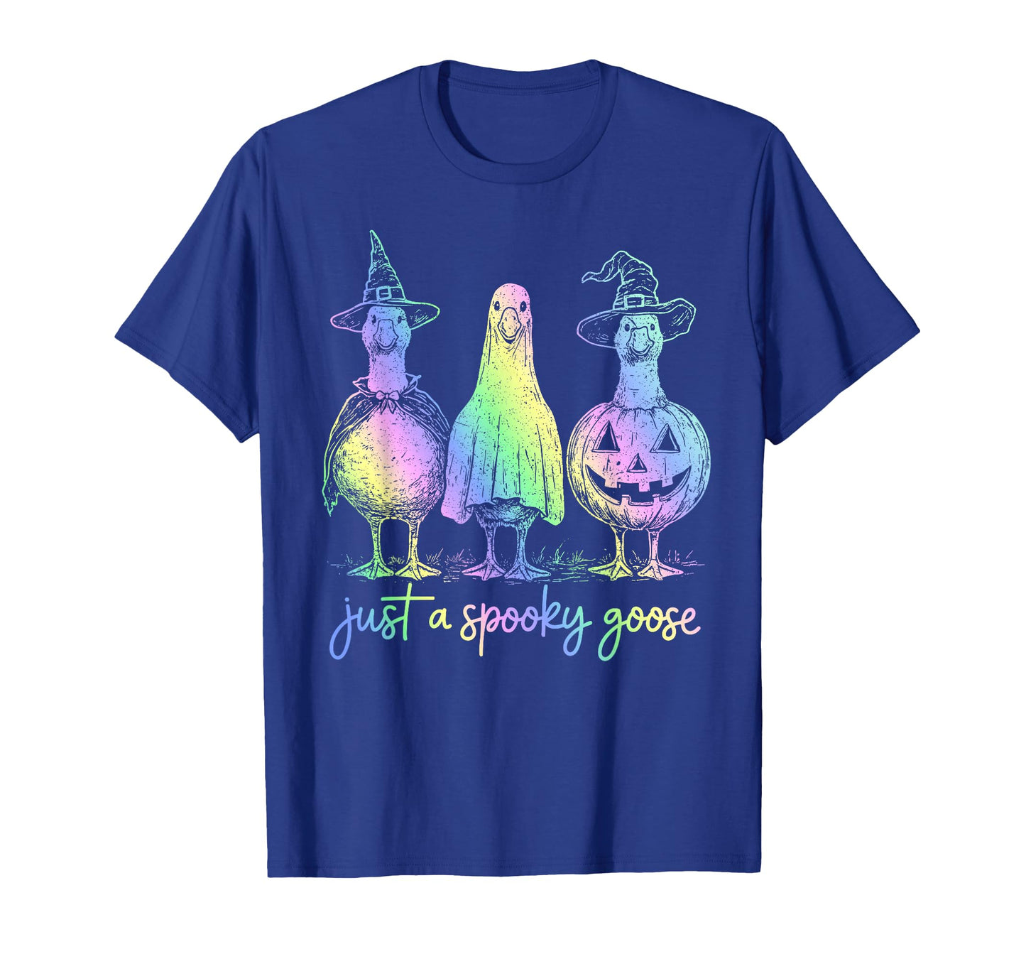 Just A Spooky Goose Halloween Silly Goose Funny Halloween T-Shirt