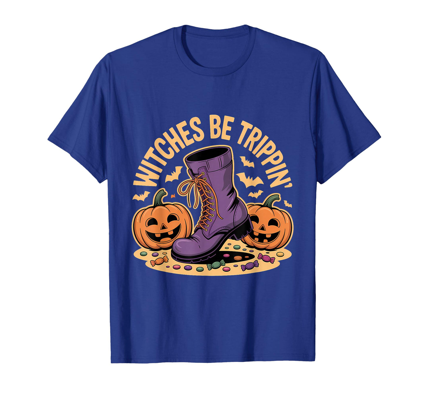 Witches Be Trippin' Pumpkin Boot Fun T-Shirt