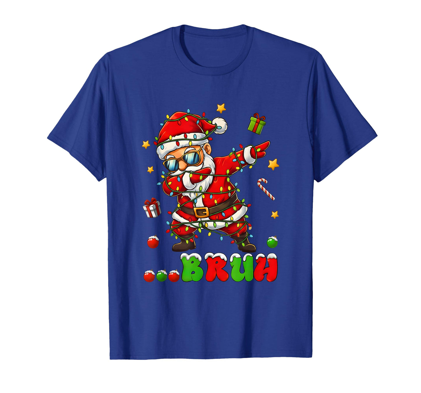 Bruh Dab Santa Christmas Funny Kids Toddler Boys Mens Xmas T-Shirt