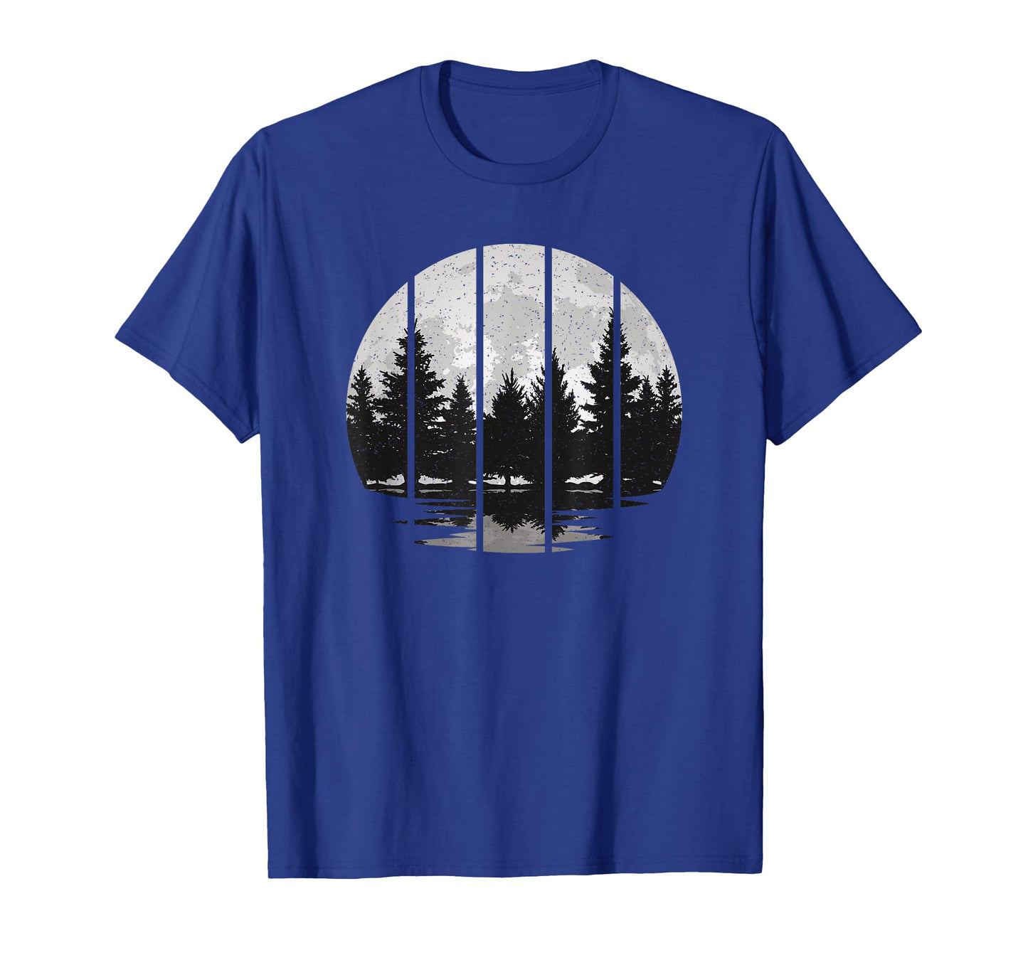 Forest Moon Landscape Nature Outdoor Vintage Graphic Men T-Shirt