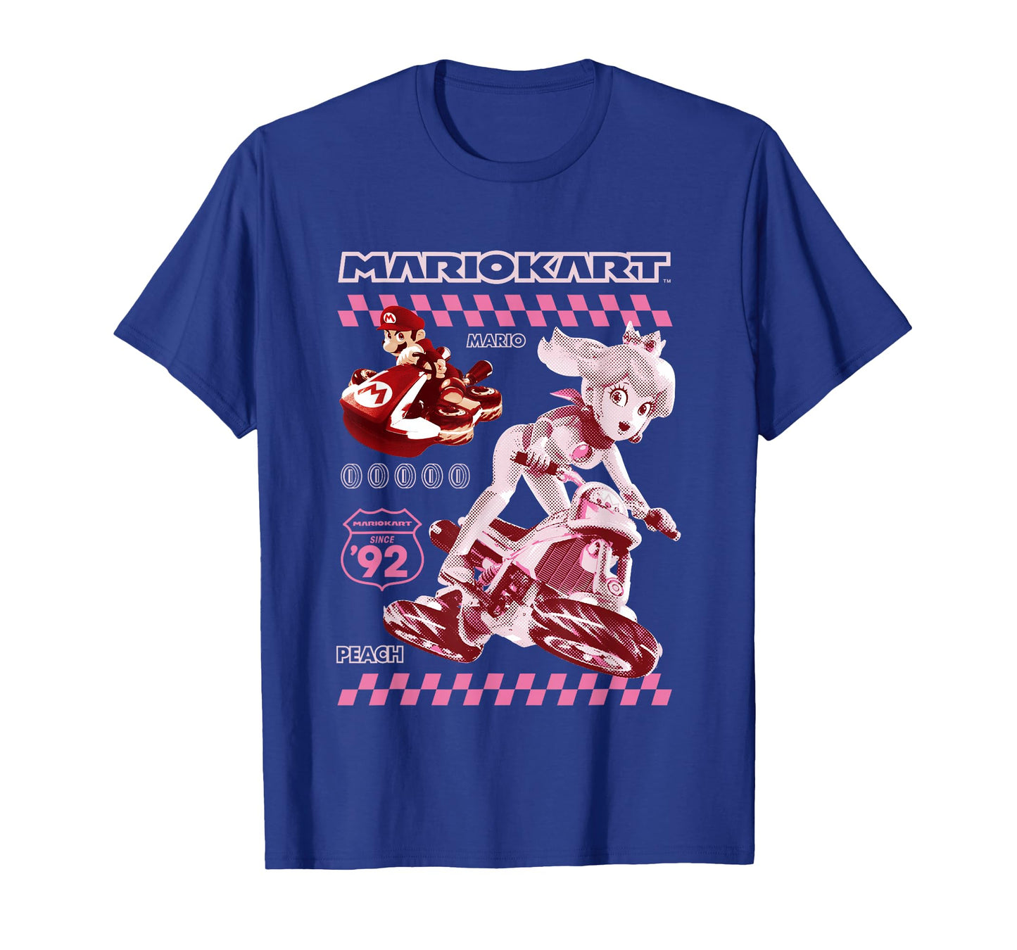 Mario Kart 8 Princess Peach & Mario Racing Poster T-Shirt