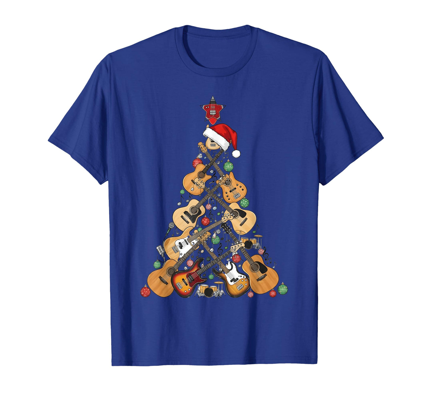 Guitar Christmas Tree Xmas Funny Graphic Boys Men Guitarist T-Shirt