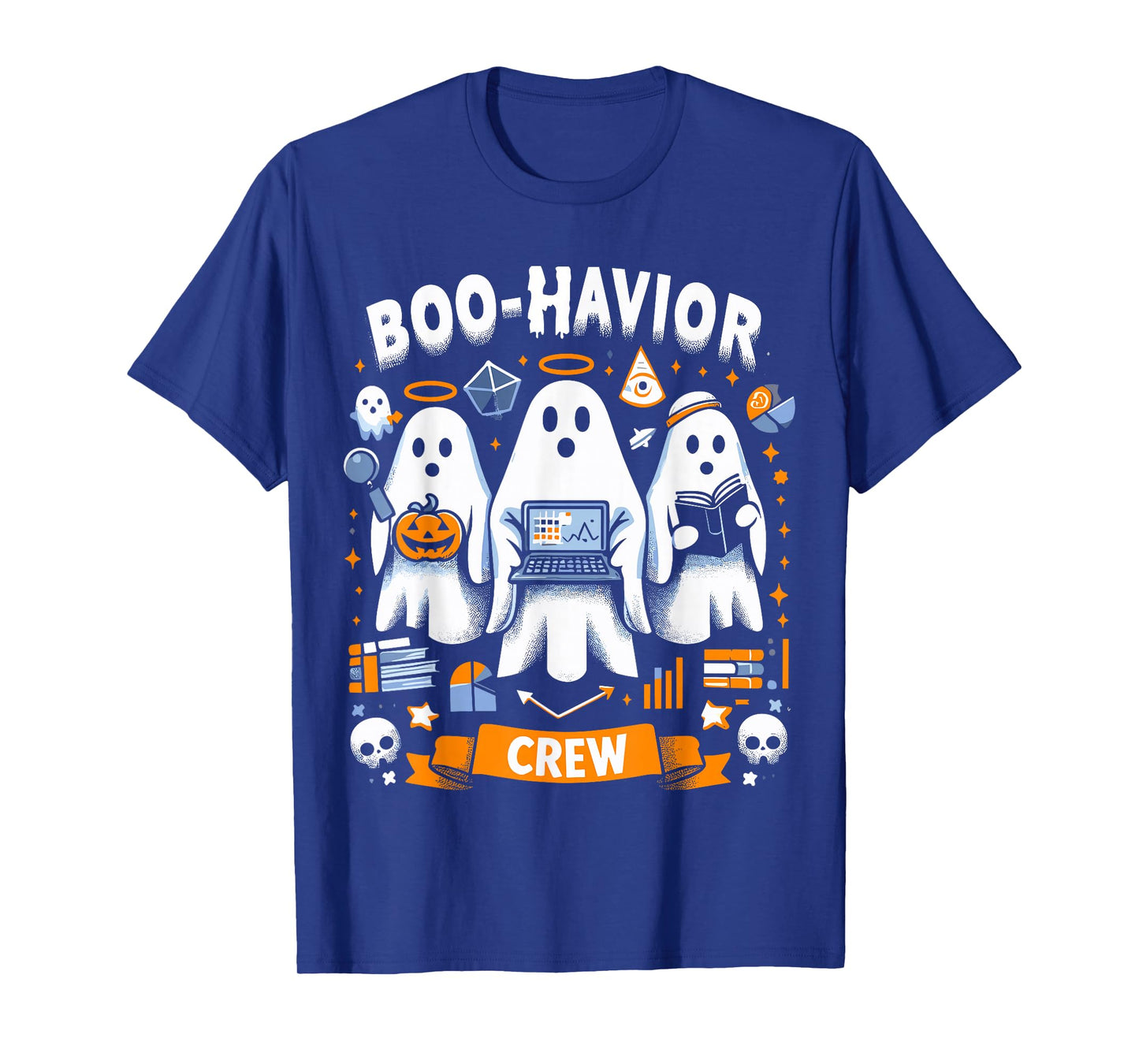 Behavior Analyst Halloween ABA Cute Ghost Boo-Havior Crew T-Shirt